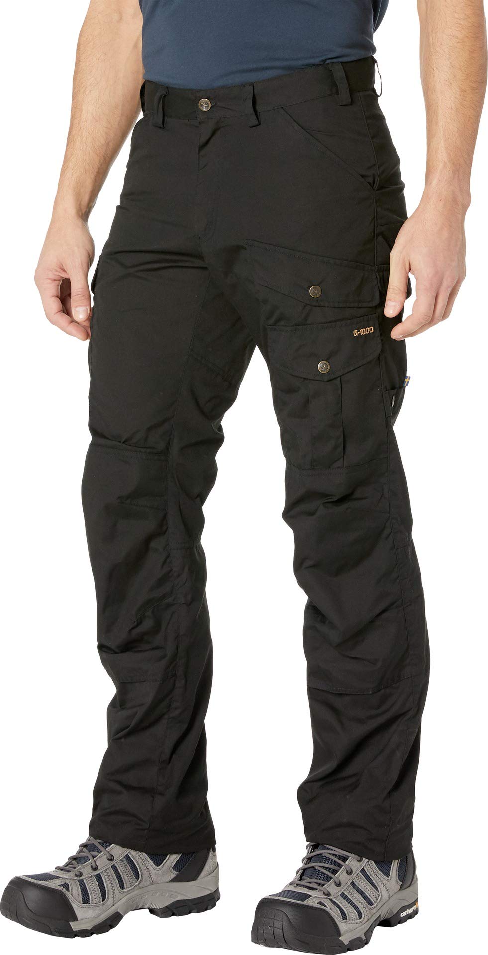 Fjallraven Men's Barents Pro Trousers Black - Durable Outdoor Pants for Hiking & Adventure - Size 44 (US 29) L