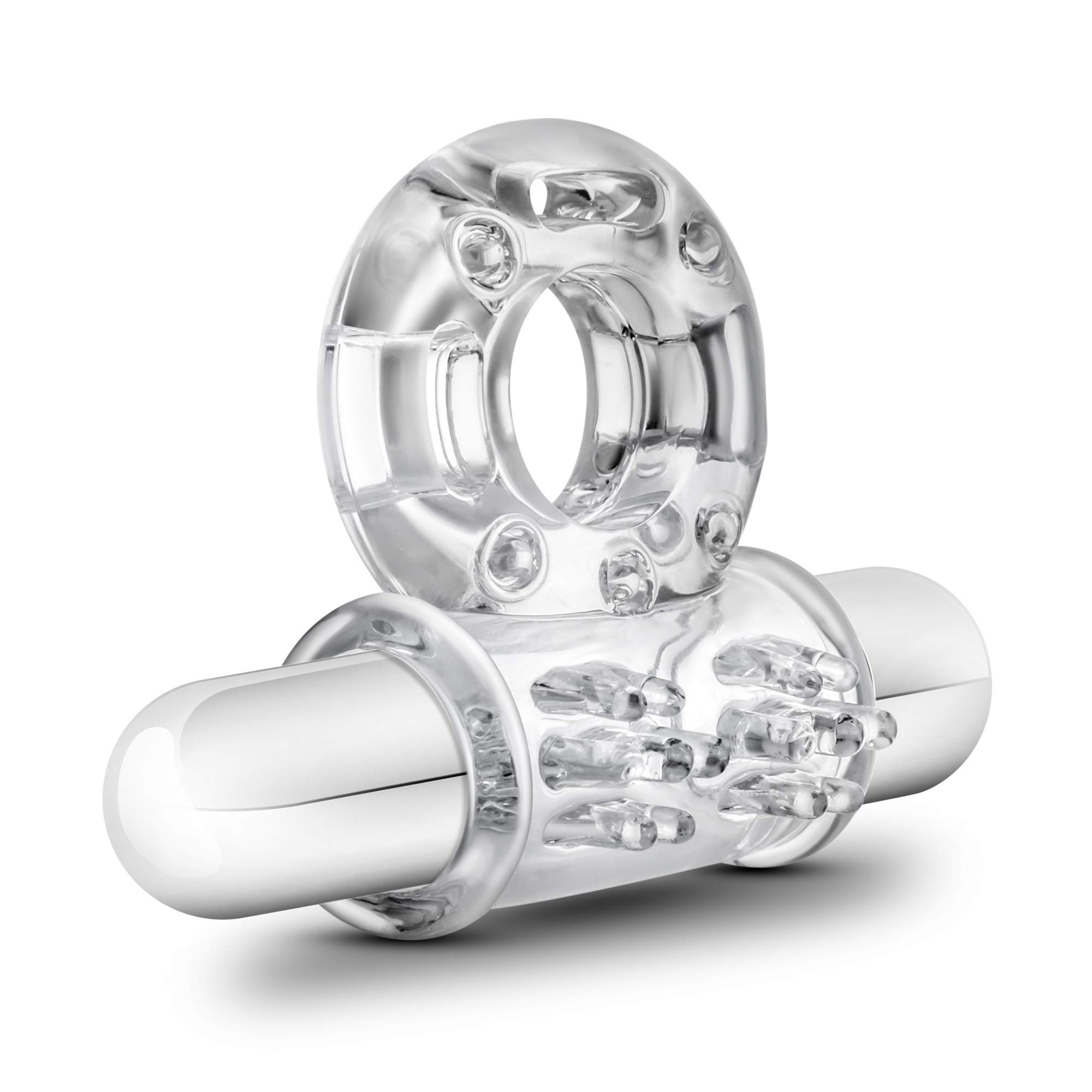 10 Function Vibrating Cock Ring for Men - Thicker, Longer, Harder Erections - Male Enhancement Sex Toy for Couples - Clear Design - Perfect for Intimate Moments & Spicing Up Relationships