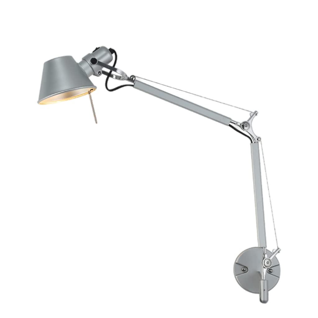 Baoblaze Modern Retro E27 Adjustable Swing Arm Wall Lamp - Vintage Industrial Wall Mounted Light Fixture for Living Room, Bedroom, Dining Room & Reading Nook - Perfect for Home Office, Study and Nighttime Reading