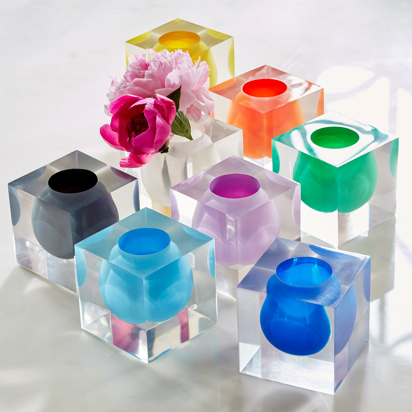 Bel Air Mini Scoop Vase - Small Ceramic Flower Vase for Home Decor, Table Centerpiece, Wedding & Party Decorations - Perfect for Fresh Flowers, Succulents and DIY Arrangements