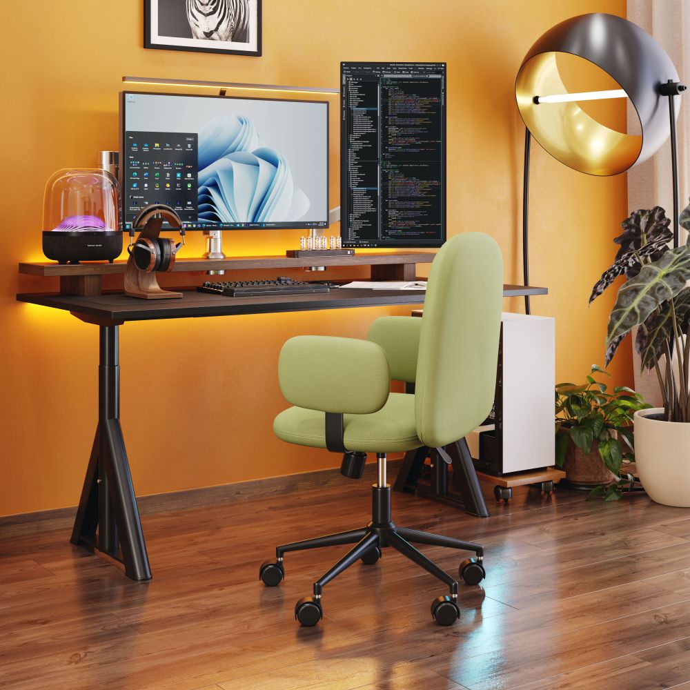 ZUO Modern Lionel Office Fabric Retro Chair - Stylish Mid-Century Design for Home Office & Workspace