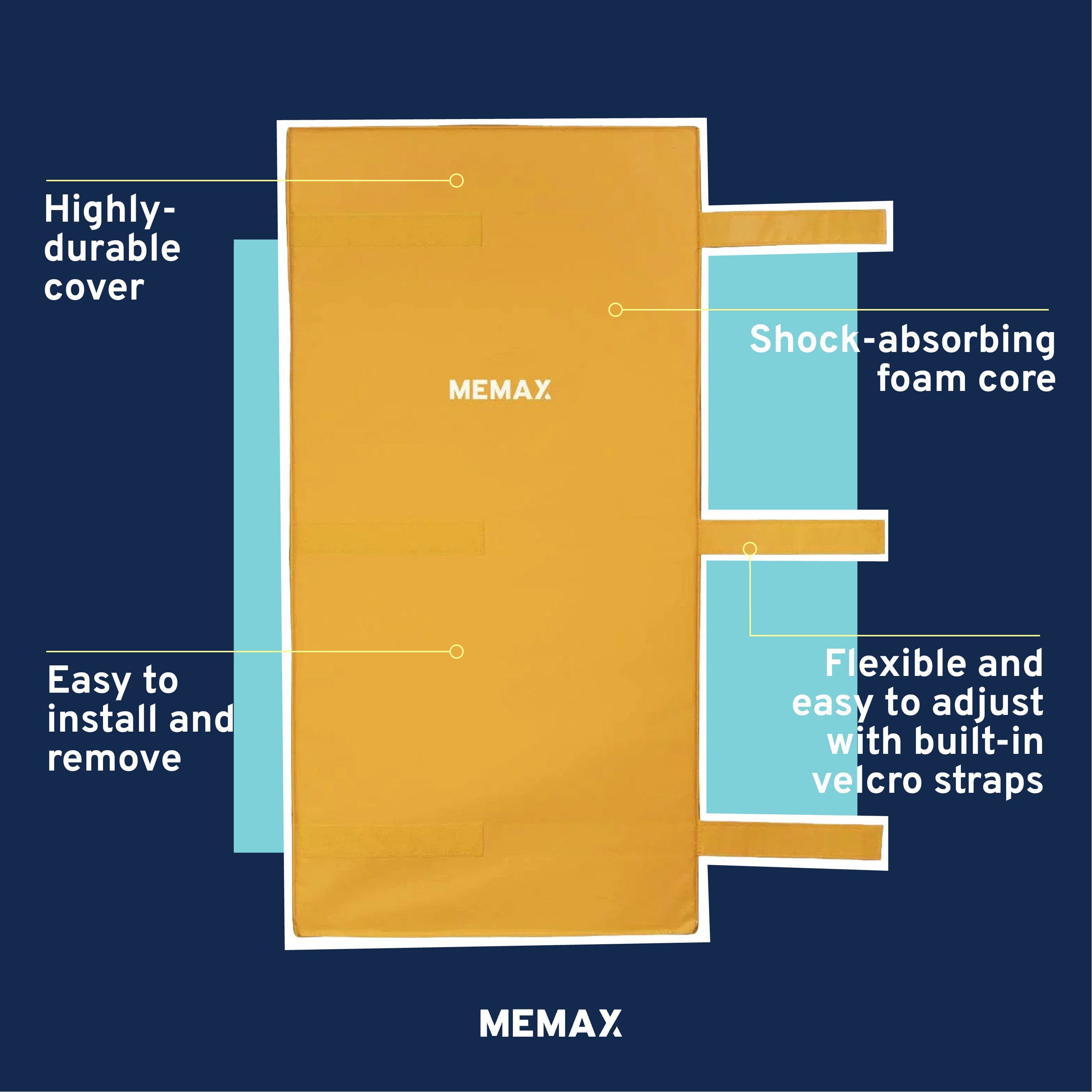 MEMAX Wrap Around Safety Post Padding - High Impact Protection for Gym, Playground & Warehouse - Durable Foam Padding for Safety & Comfort