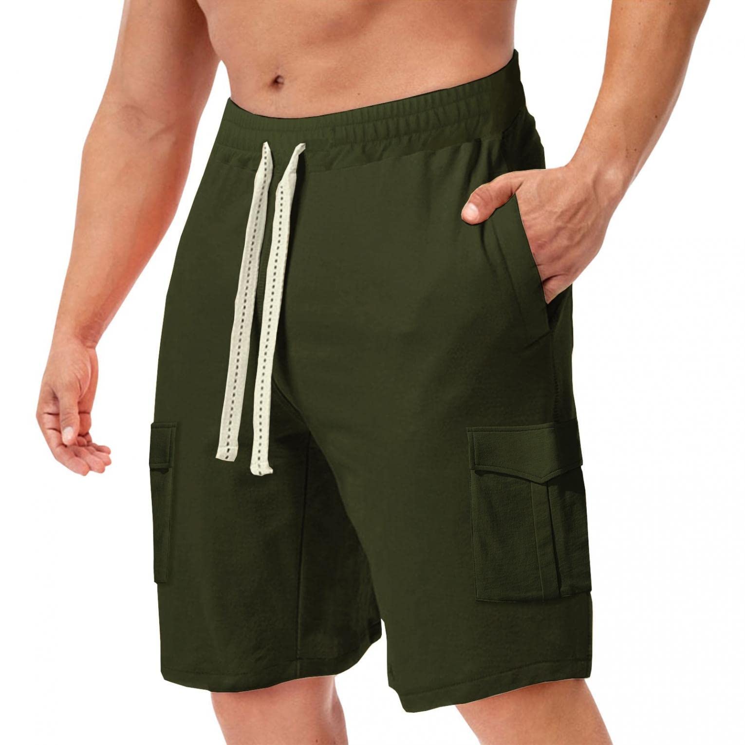 **Men's Sports Shorts - Comfortable Casual Workout Shorts with Flex Waistband & Pockets | Gym, Running, Travel & Everyday Wear**