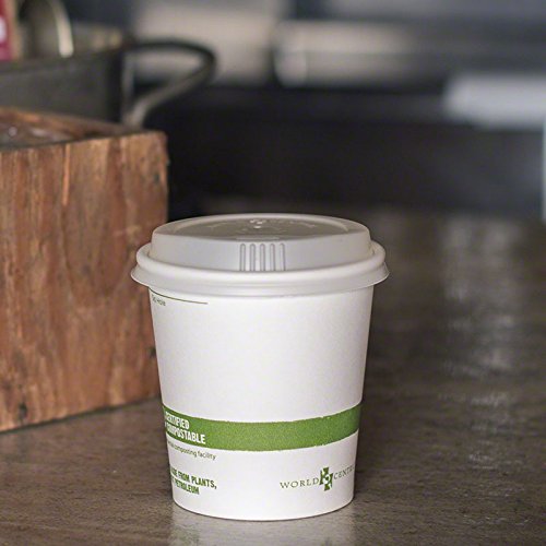 10 oz White Compostable Coffee Cups - Biodegradable Paper Hot Cups (1000 Count) | Eco-Friendly Disposable Cups for Coffee Shops, Offices & Home Use