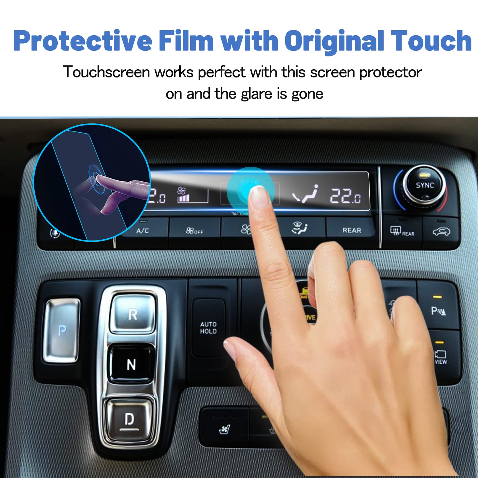 2022 Hyundai Palisade Screen Protector - HD Clear Protective Film for 2020-2022 Palisade AC Panel & Center Display | Anti-Scratch, Bubble-Free Installation | Perfect for Road Trips & Family Protection