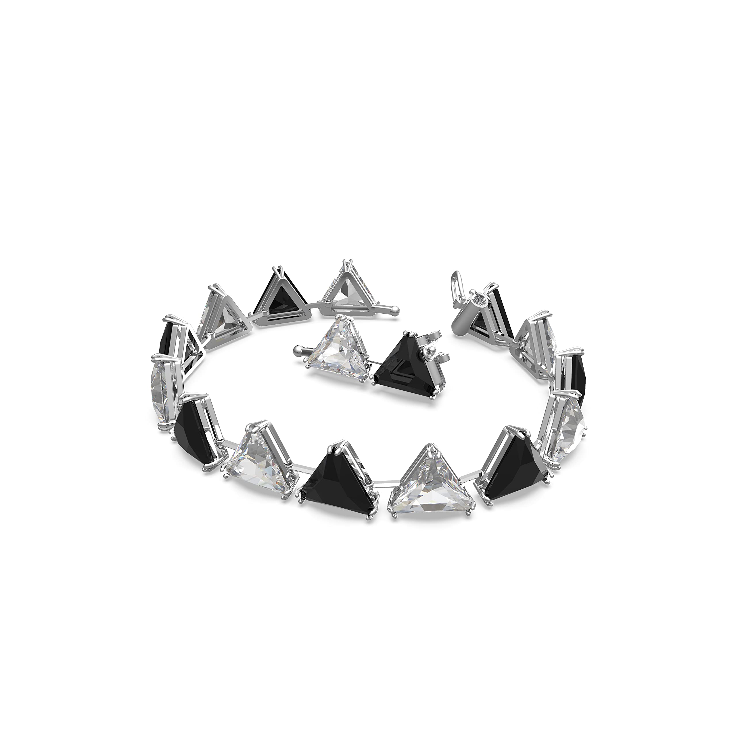 Swarovski Ortyx Triangle Cut Crystal Bracelet - Rose Gold & Rhodium Plated Jewelry for Women | Elegant Gift for Anniversary, Wedding & Special Occasions