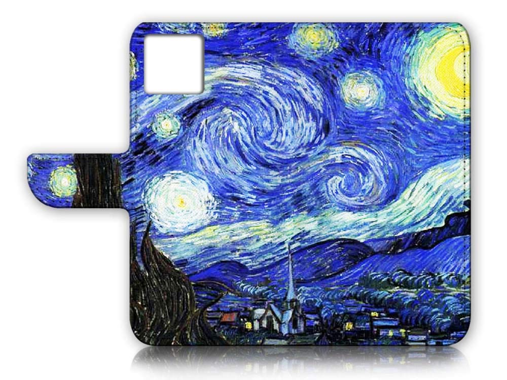 Premium Flip Wallet Phone Case for iPhone 12 & iPhone 12 Pro - Starry Night Design (A0066) | Slim Protective Cover with Card Slots | Perfect for Everyday Use & Travel