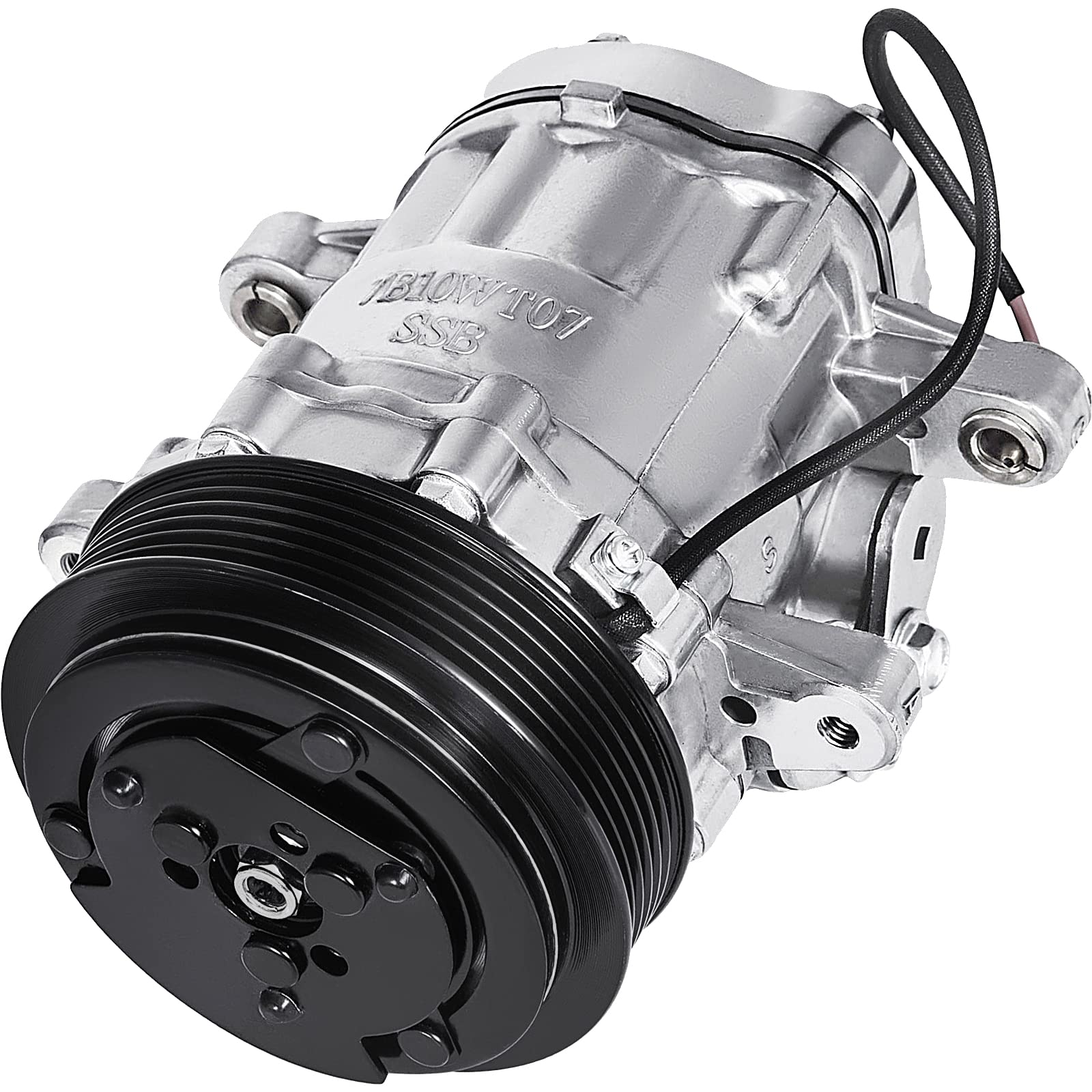 Sanden Style Universal Air Conditioner AC Compressor 7176 SD7B10 2010061 167515 168515 - Replacement for Car & Truck HVAC Systems - Perfect for Automotive AC Repair & Maintenance