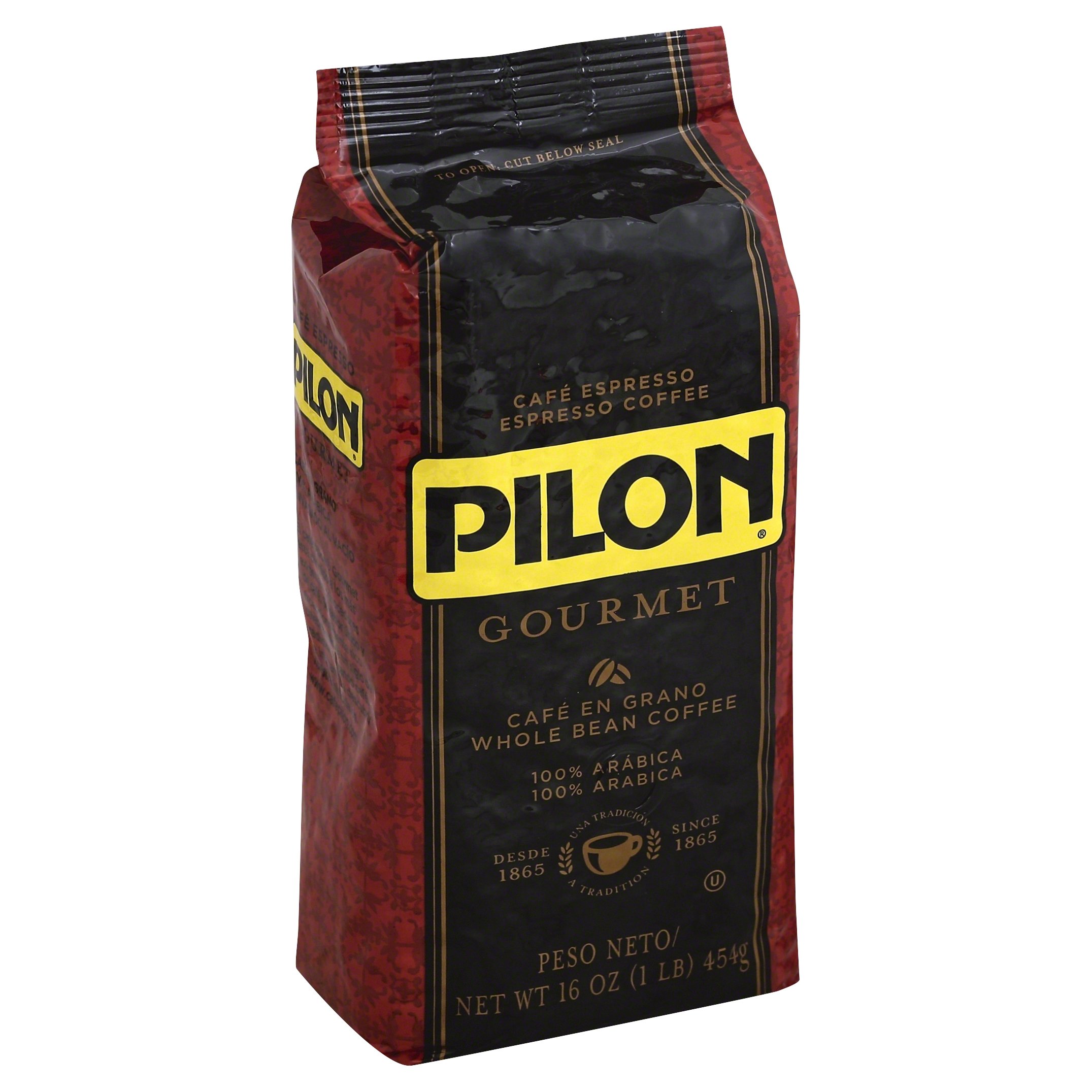 Premium Pilon Whole Bean Restaurant Blend Espresso Coffee - 16oz (Pack of 8) | Rich & Bold Flavor for Espresso Machines & French Press | Perfect for Cafes, Restaurants & Home Brewing