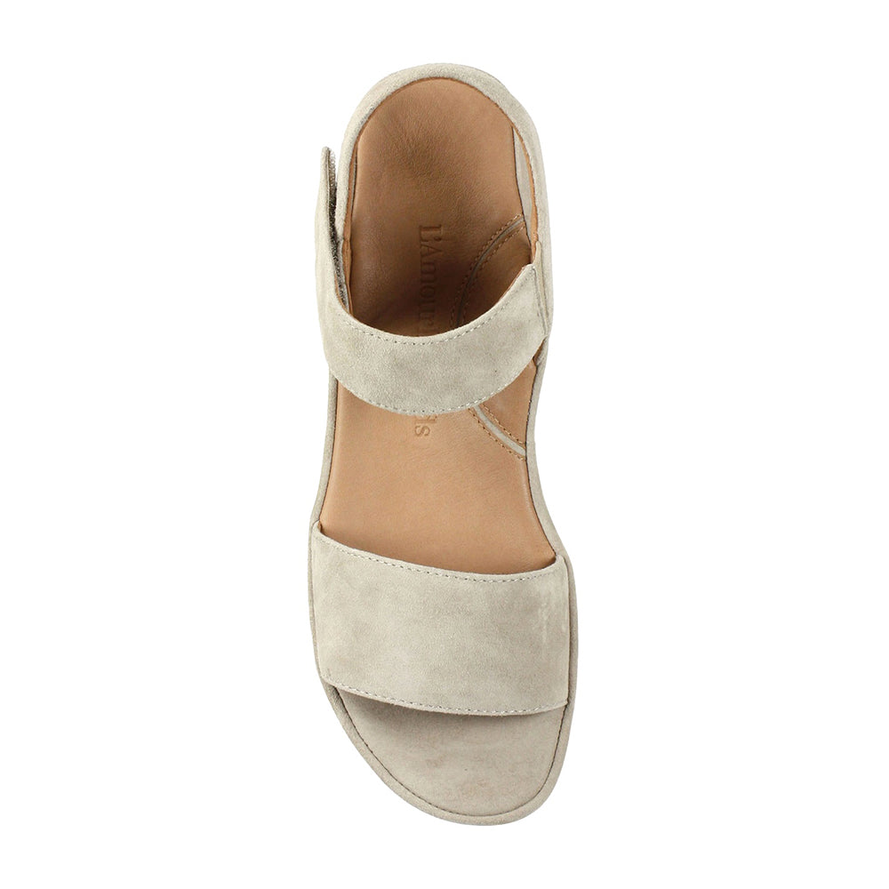 Abrilla Women's Taupe Suede Sandals - Comfortable Casual Shoes for Walking, Beach & Summer Outfits