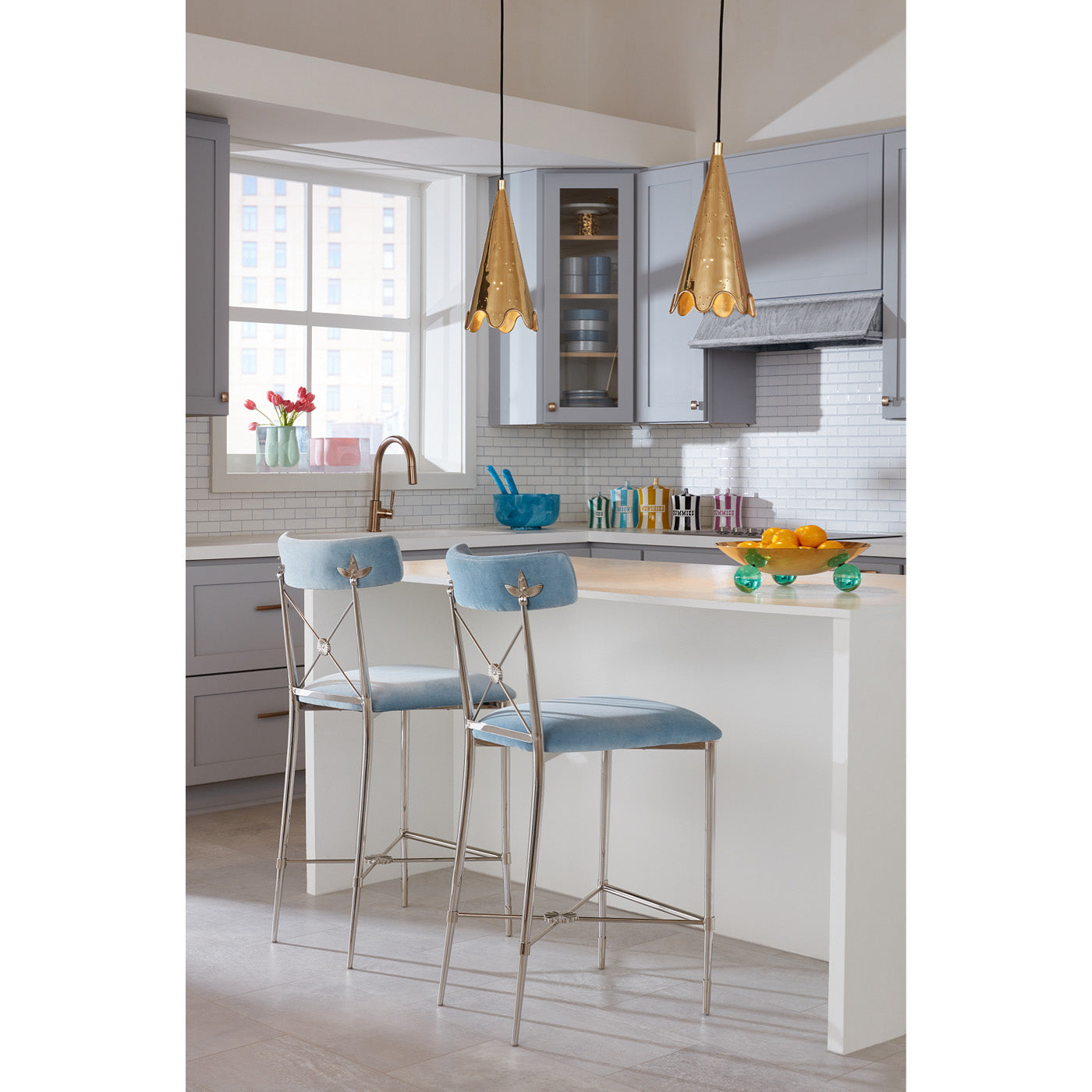 Premium Rider Counter Stool Set of 2 - Modern Bar Stools with Back Support & Swivel Seat - Perfect for Kitchen Island, Breakfast Nook & Home Bar Decor