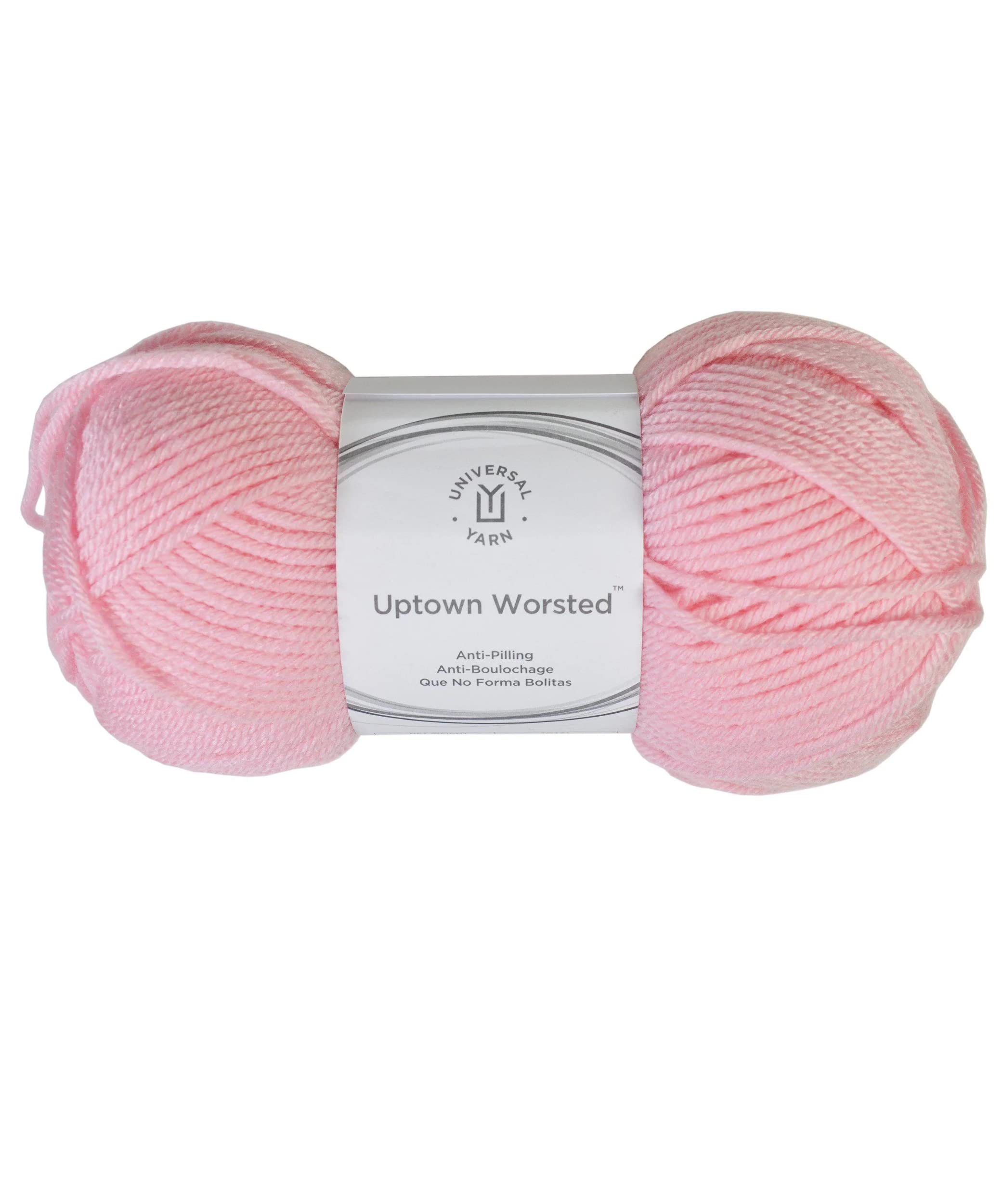 Universal Uptown Worsted Yarn - Soft Baby Pink #310 for Knitting & Crocheting - Perfect for Baby Blankets, Scarves & Sweaters