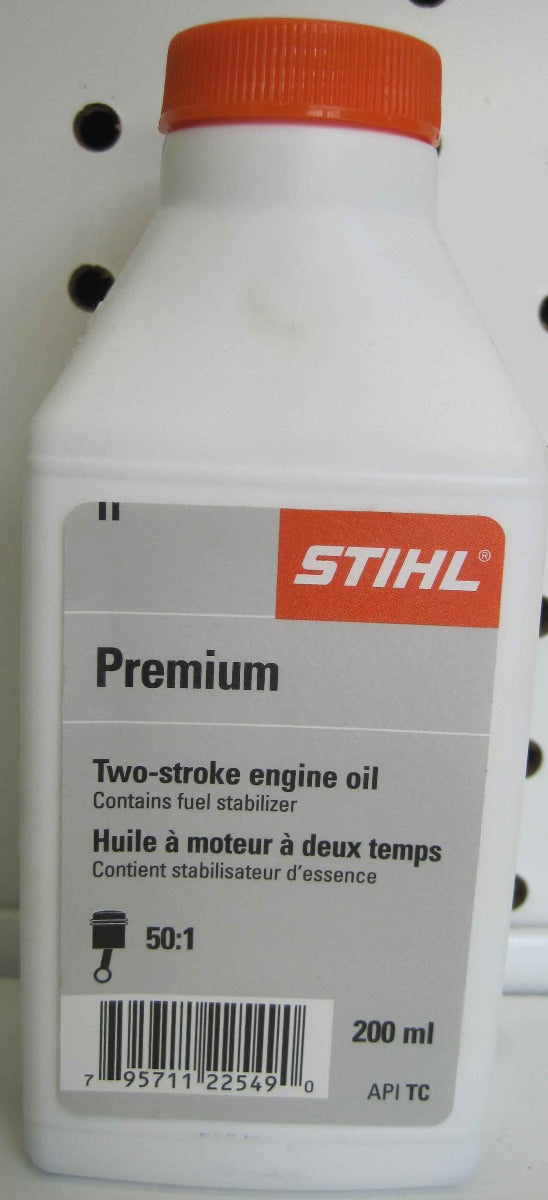 STIHL Premium 2-Cycle Engine Oil 200mL (6-Pack) - High Performance Oil for Chainsaws, Trimmers & Outdoor Power Tools