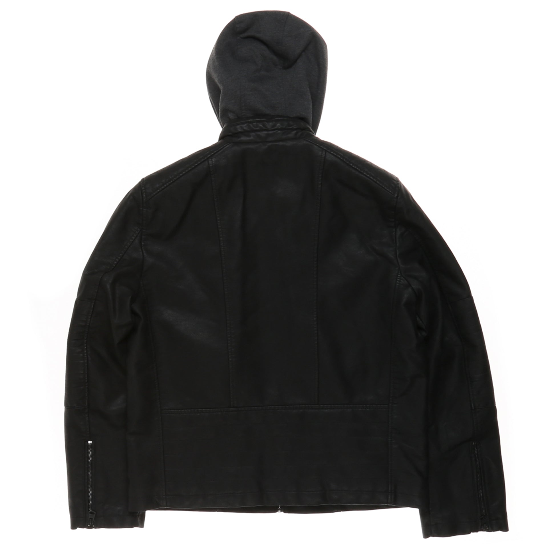 Levi's Faux Leather Hooded Jacket for Women - Stylish Black Vegan Leather Jacket for Casual Wear & Outdoor Activities