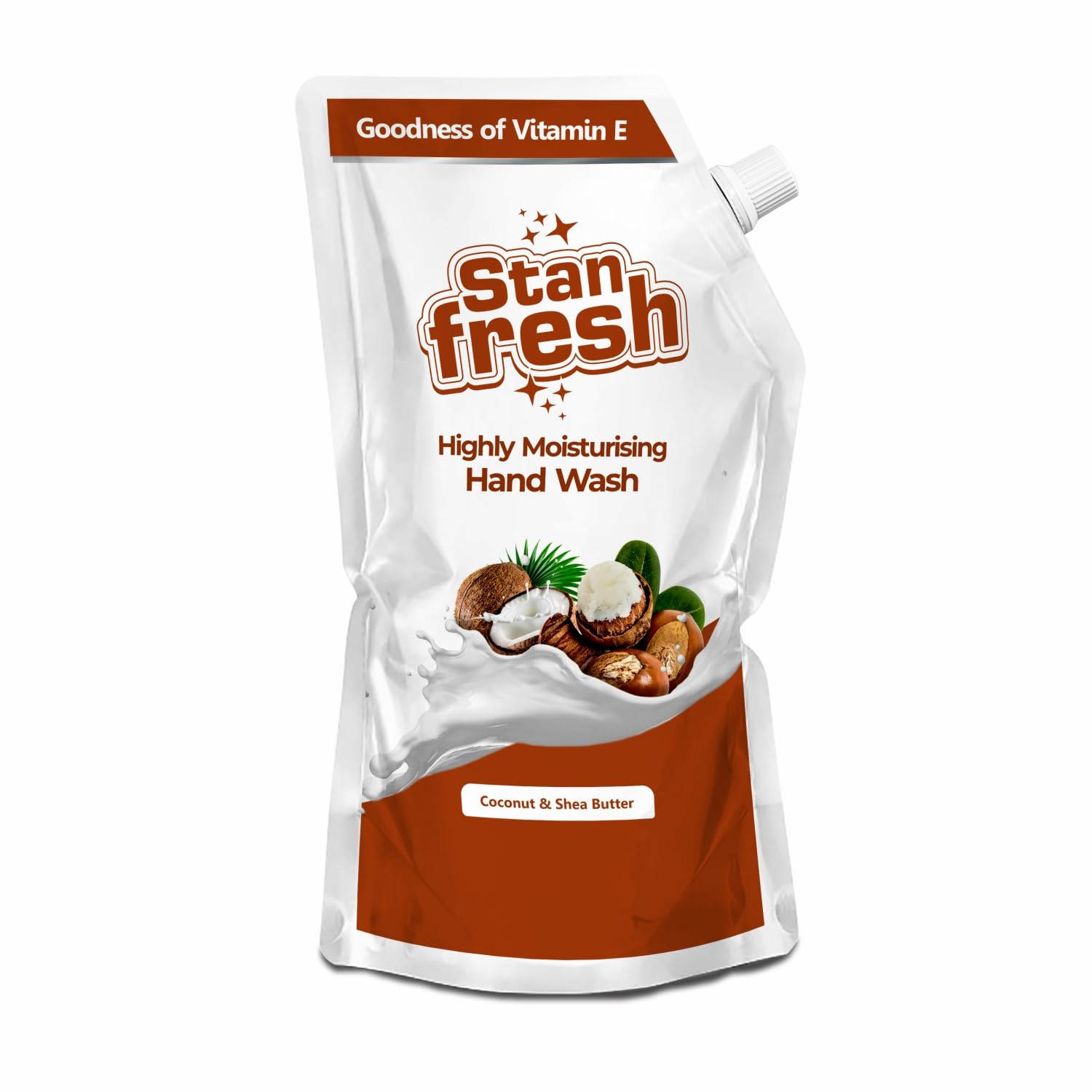 Stanfresh Ultra Moisturizing Hand Wash with Coconut & Shea Butter - 750ml | Gentle on Skin | Hydrating Formula for Dry Hands | Perfect for Home, Kitchen, and Office Use