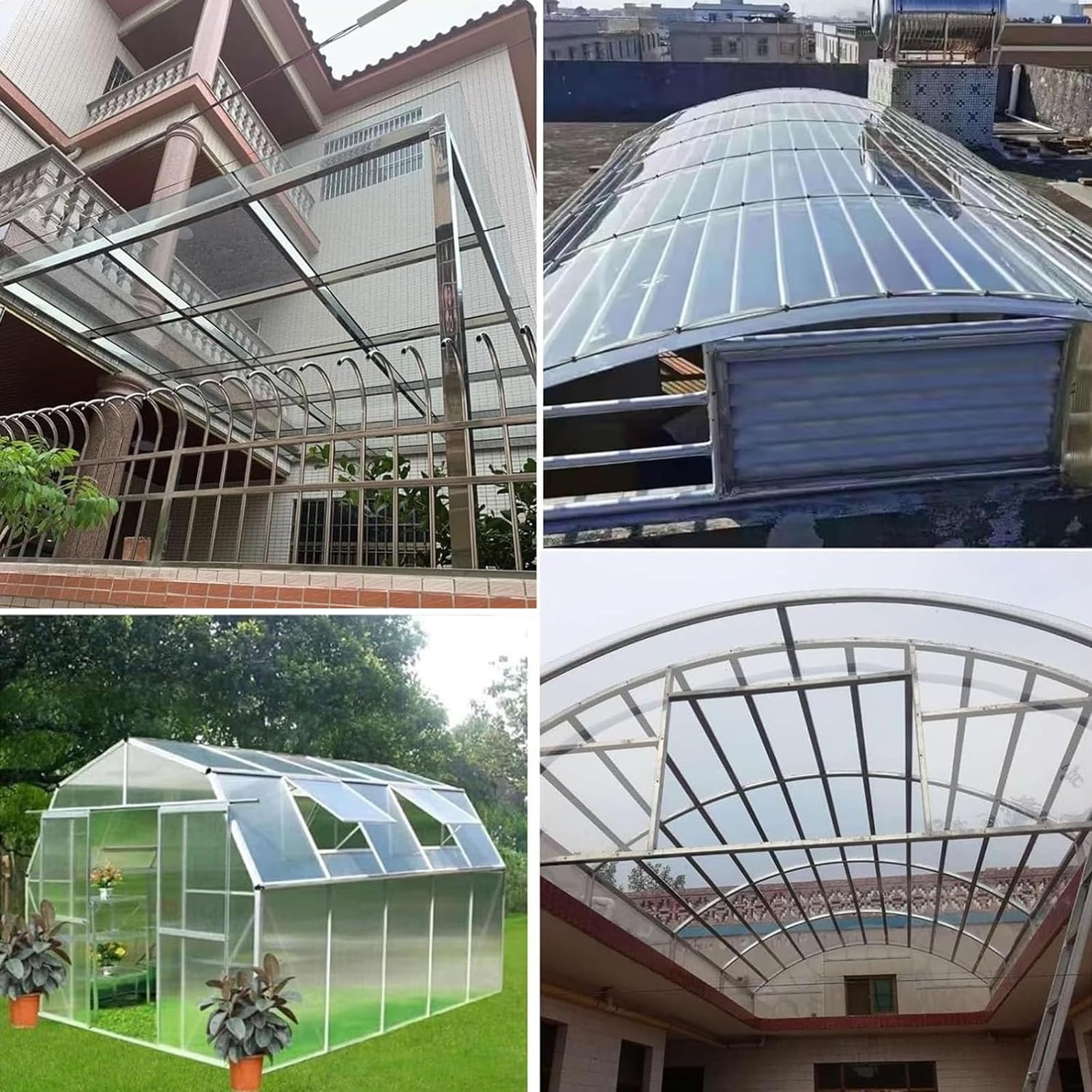 **Durable Polycarbonate Greenhouse Roofing Panels - 1x20m UV Protection, Rainproof & Insulated Transparent Sheets for Greenhouses, Canopies & Outdoor Structures**