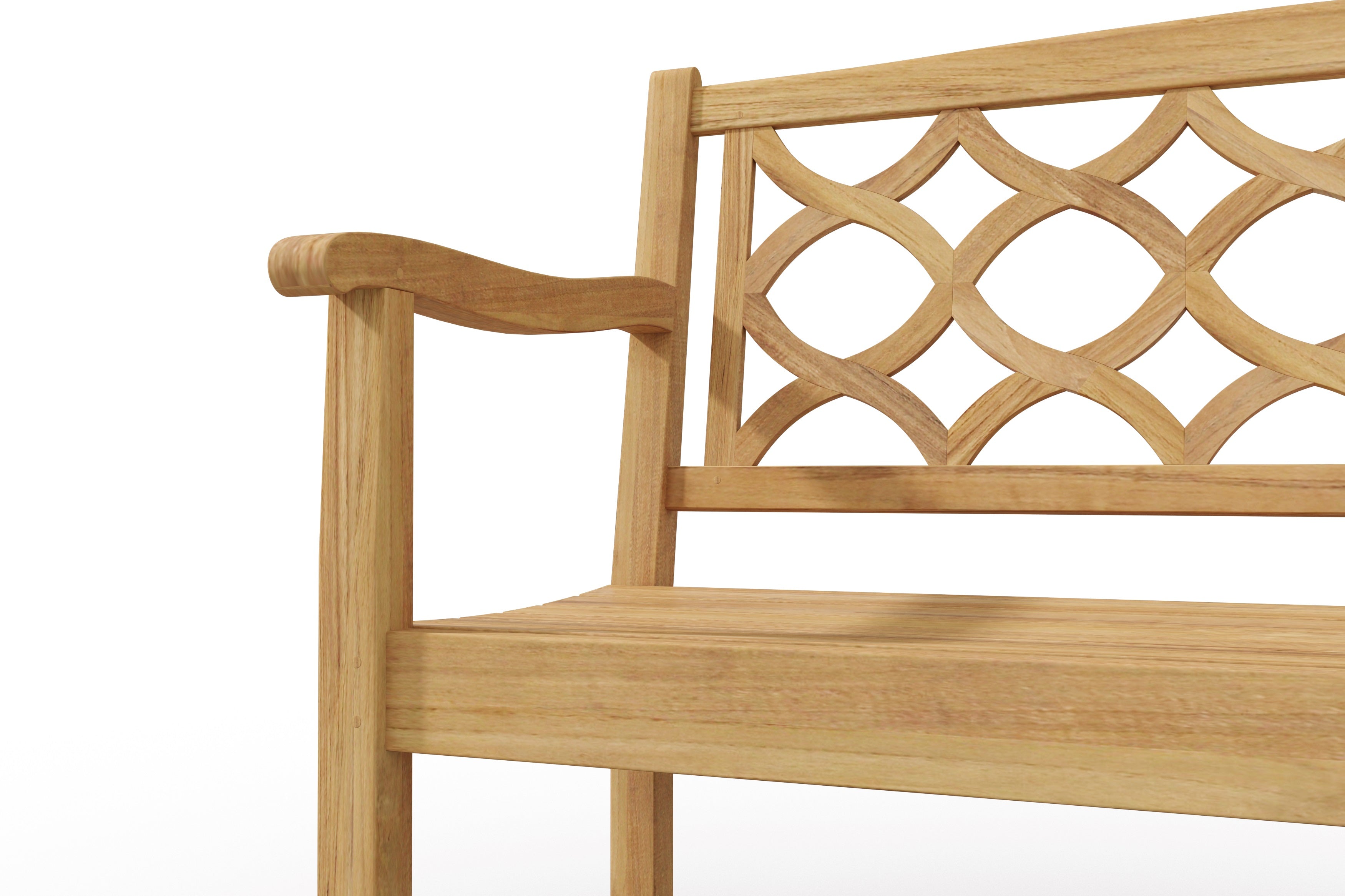 Premium Dupont 2-Person Teak Outdoor Bench - Weather-Resistant Garden Seating for Patio, Deck & Backyard Relaxation
