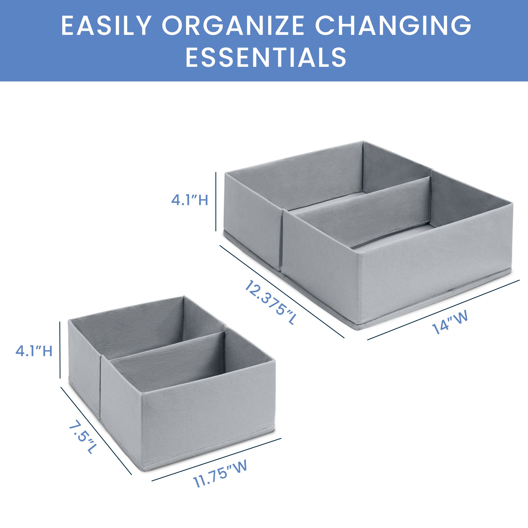 7-Piece Essential Baby Changing Table Set for Newborns – Includes Changing Pad, Plush Cover, 3 Liners & 2 Storage Bins – Perfect Nursery Gift for Boys & Girls – Ideal for Diaper Changes & Baby Care Organization