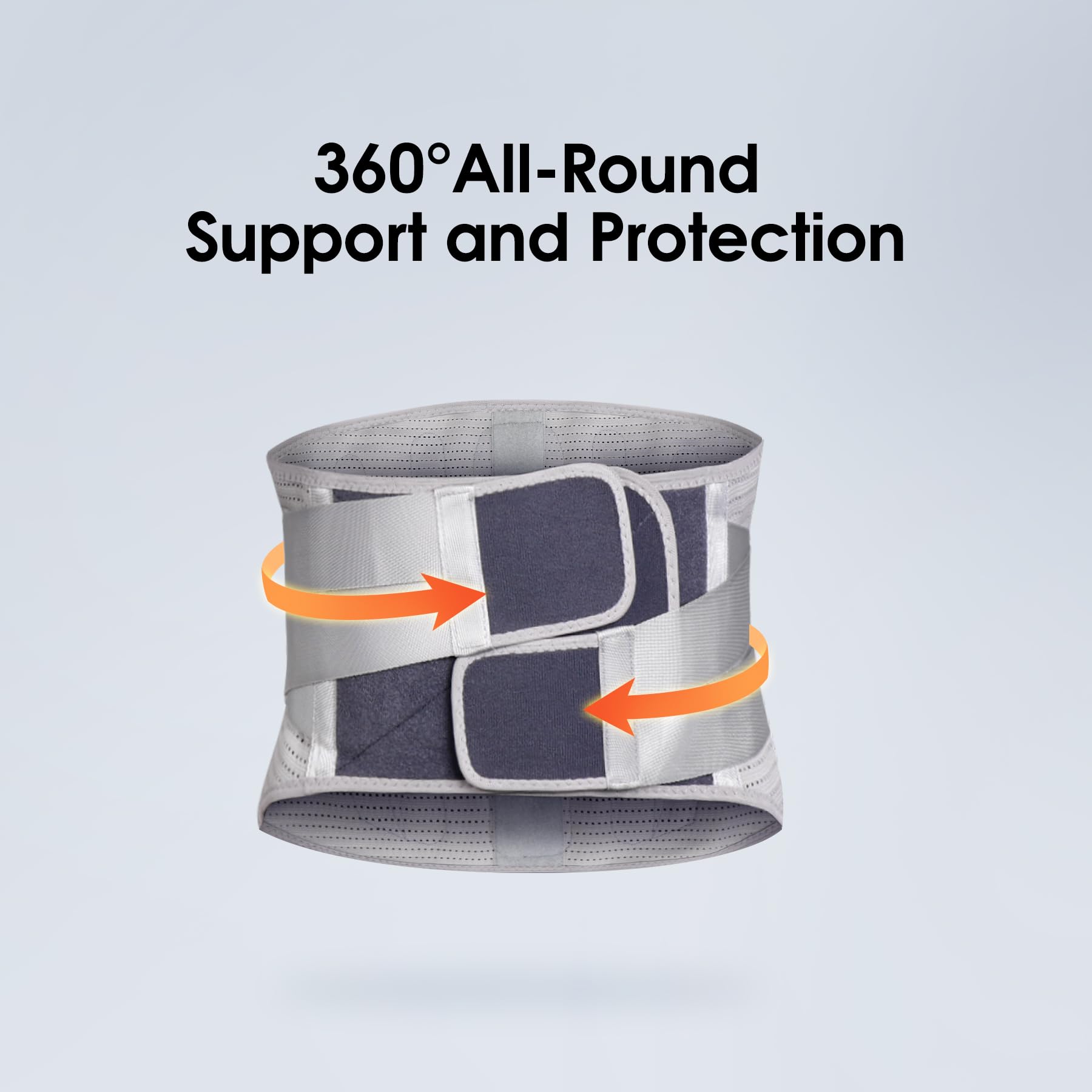 RESTCLOUD Lower Back Brace for Men & Women - Lumbar Support Belt for Back Pain Relief, Sciatica, Scoliosis & Work Lifting - Adjustable & Comfortable (Medium) - Perfect for Office Work, Gym & Daily Activities