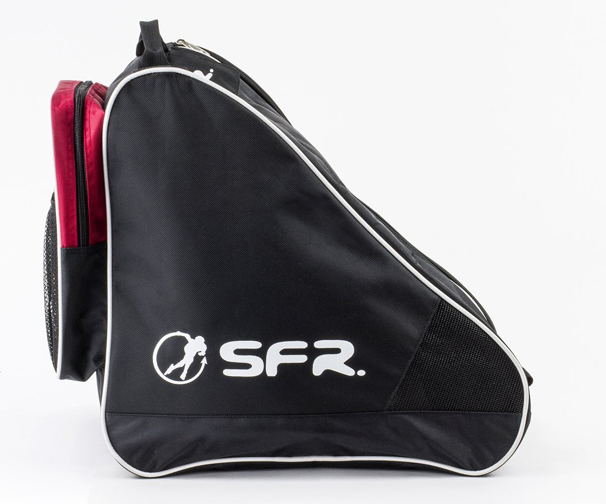 SFR Large Skate Bag II Black Red - Durable Skateboard Backpack for Men & Women - Perfect for Skateboarding, Travel, and Sports Gear Storage