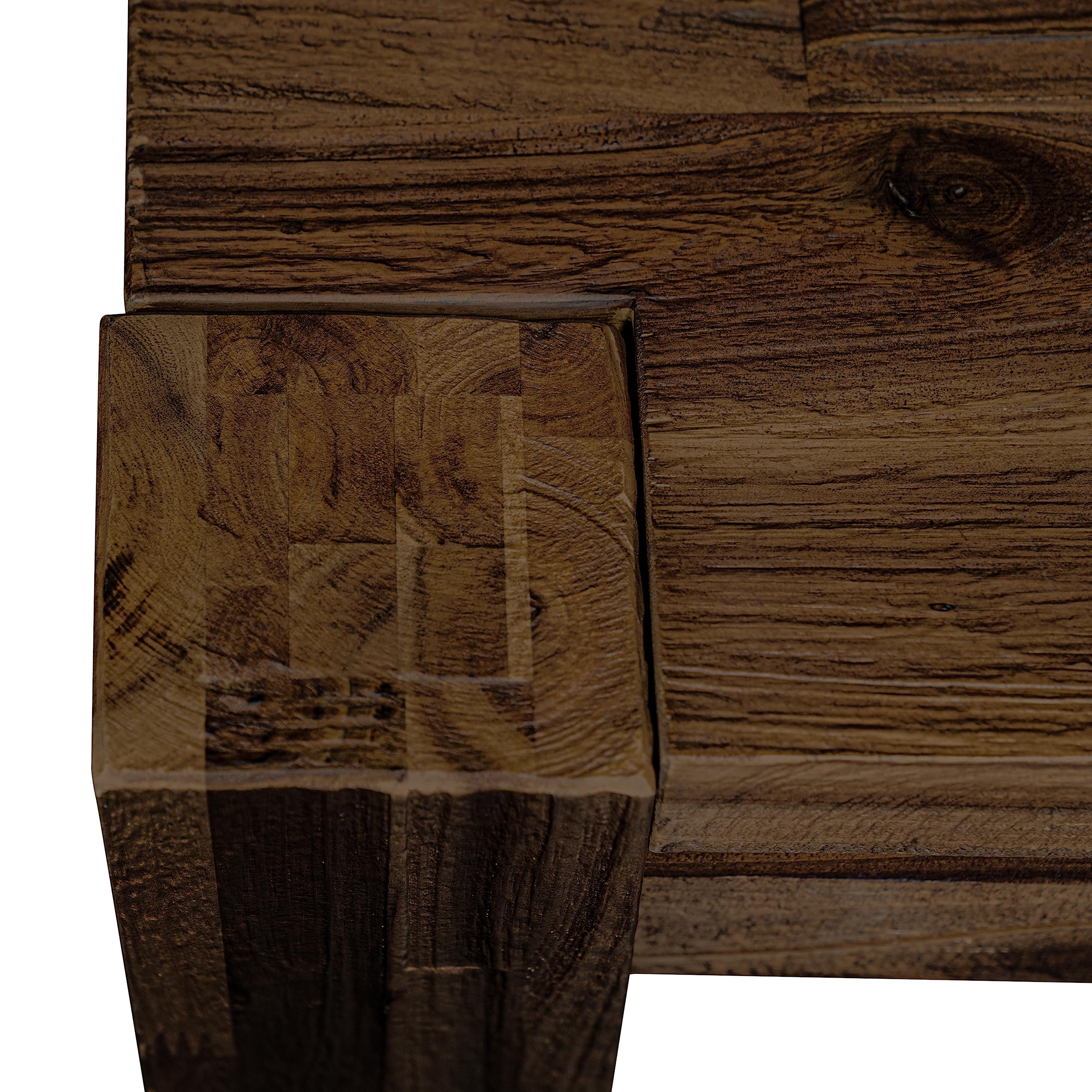 East West Furniture LMVE5-77-21 5-Piece Rustic Wood Dining Table Set with 4 Blue Linen Upholstered Chairs, 40x72 Inch Jacobean Finish - Perfect for Farmhouse Kitchens, Small Dining Rooms & Cozy Breakfast Nooks
