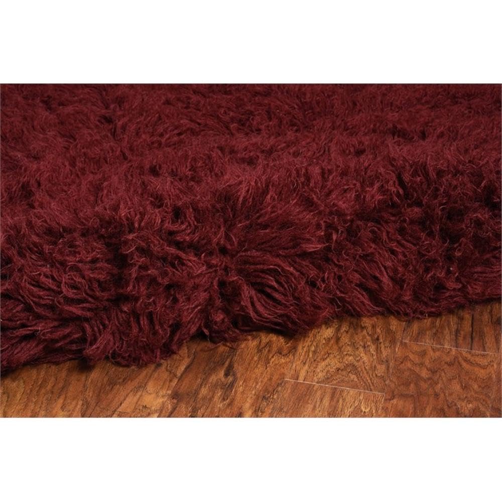 Premium Linon Flokati Hand-Woven Wool Area Rug 60