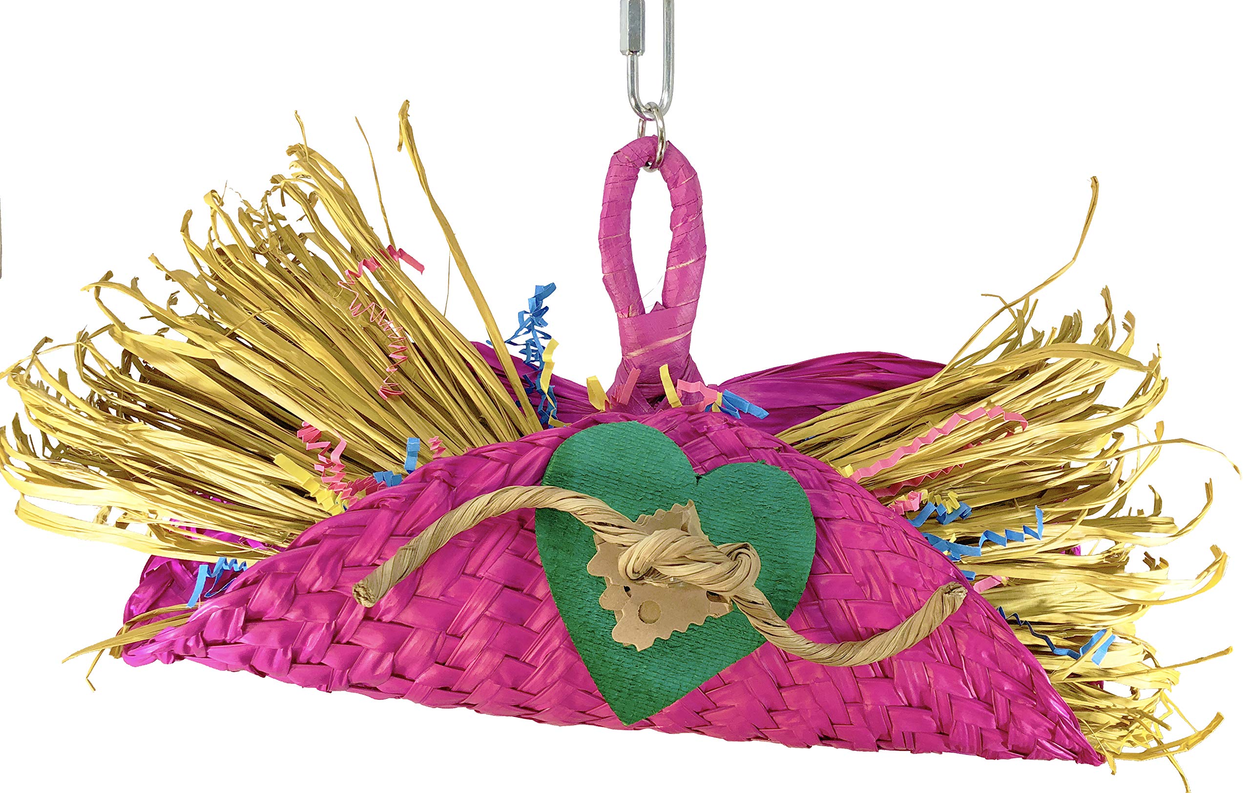 Bonka Bird Toys 950 - Foraging & Shredding Parrot Toy for Macaws, Cockatoos & Large Birds | Interactive Bird Enrichment Activity for Mental Stimulation & Play
