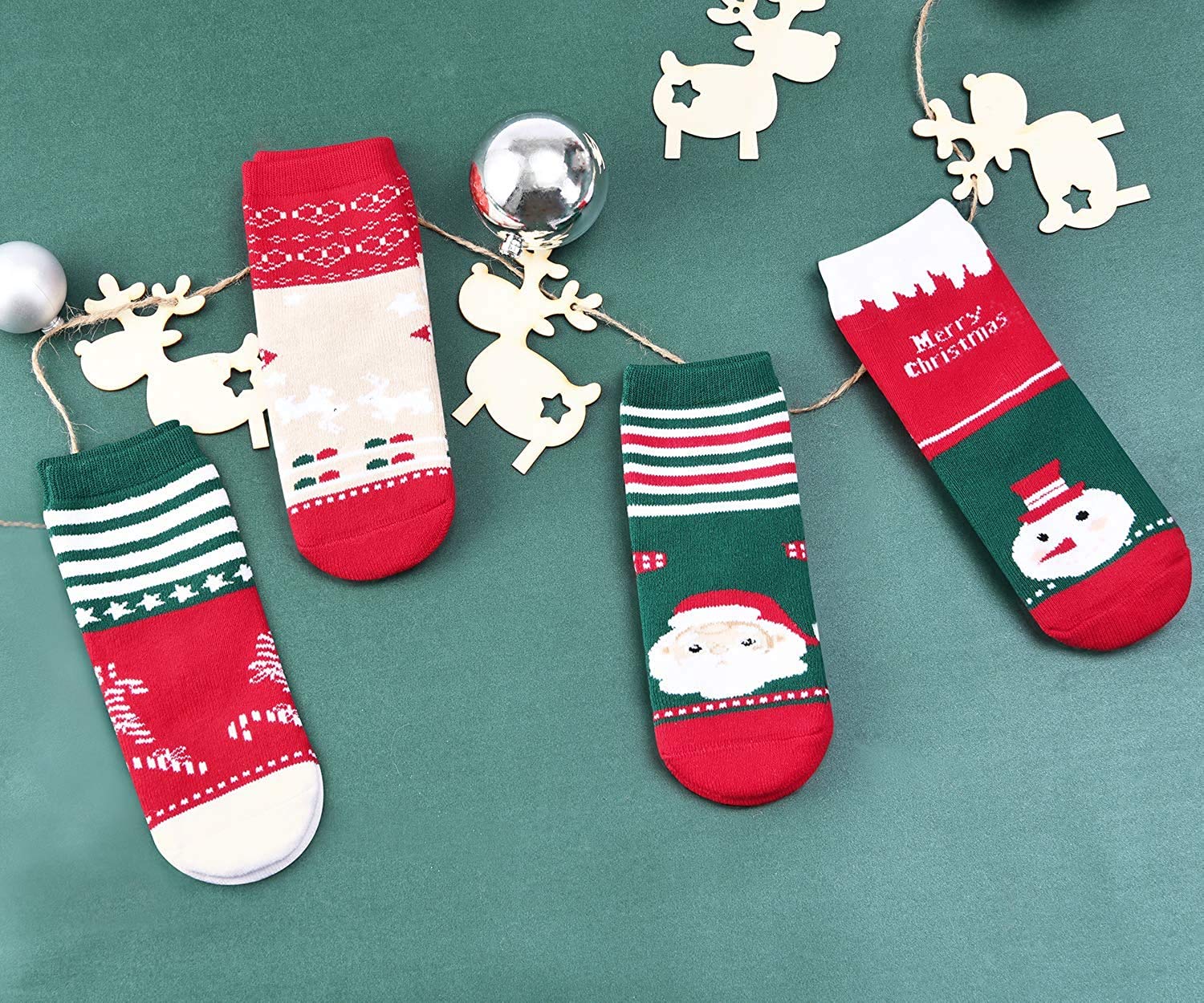 **6 Pack Boys Winter Socks - Warm Thermal Terry Crew Socks for Kids, Cold Weather & Outdoor Activities**