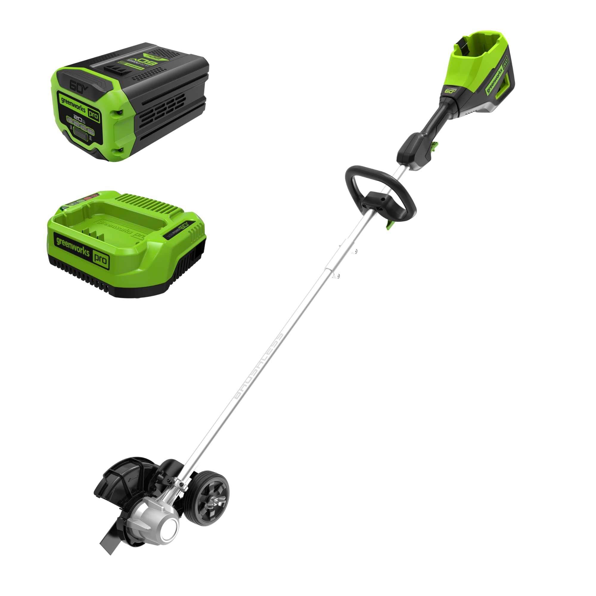 Greenworks 60V 8-Inch Brushless Cordless Lawn Edger with 2.0Ah Battery & Fast Charger Included - Perfect for Trimming Lawn Edges, Driveways, and Sidewalks