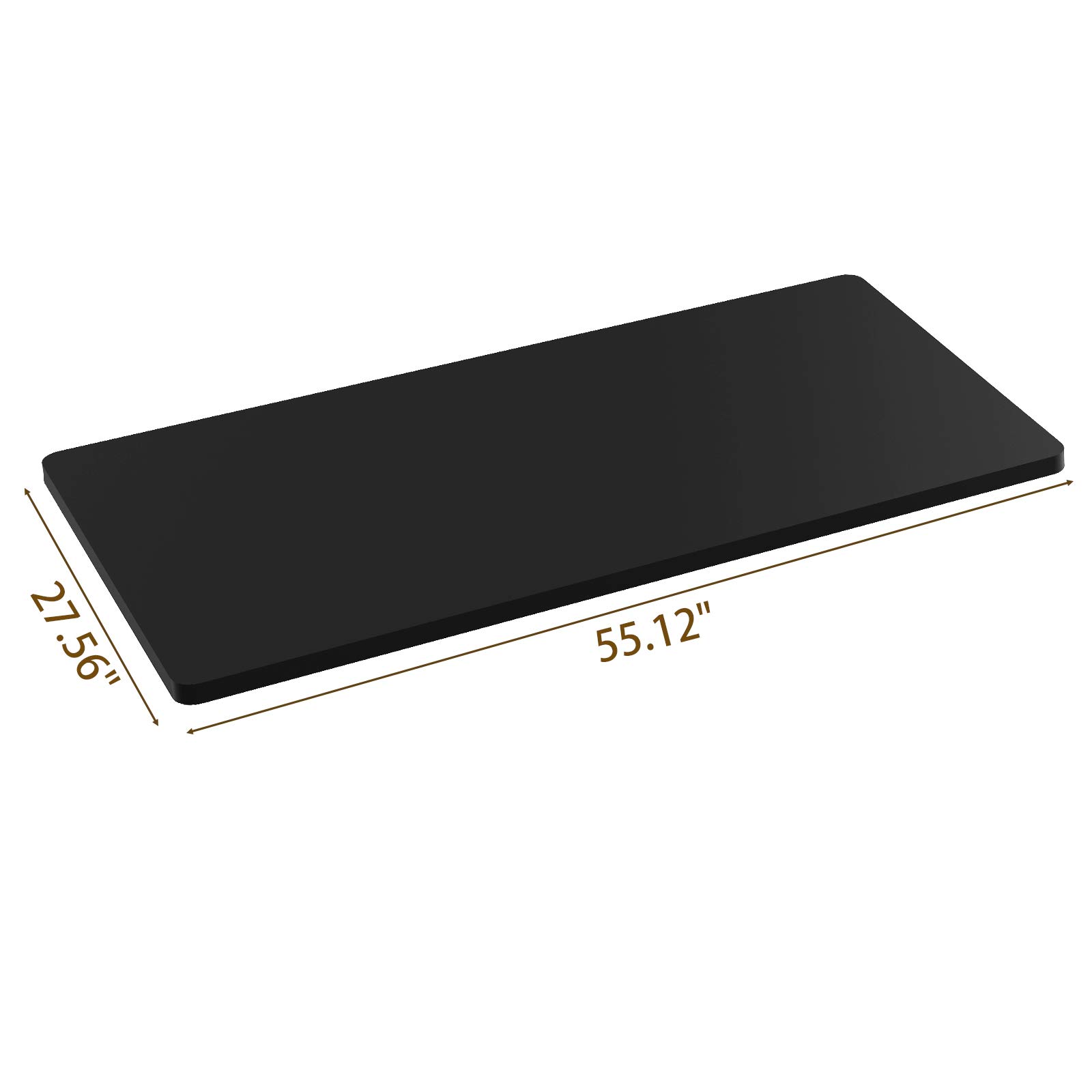 AIMEZO 55 x 28 Inch Universal Solid Wood Table Top - Black One-Piece Desk Surface for Standing & Sit-Stand Adjustable Frames | Perfect for Home Office, Workspace & Gaming Setup