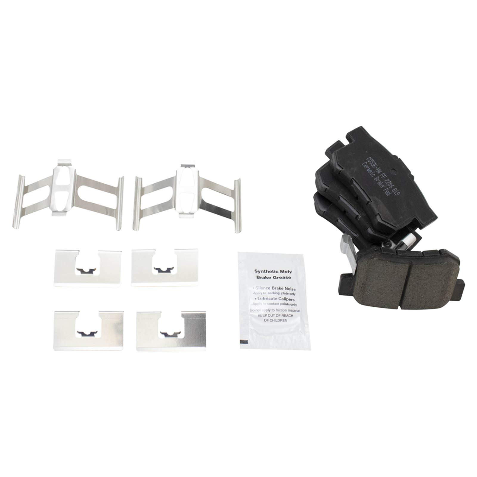 TRQ Rear Brake Pad and Rotor Kit with Ceramic Brake Pads - Compatible with 1999-2003 Acura TL - Perfect for Smooth Braking and Vehicle Maintenance