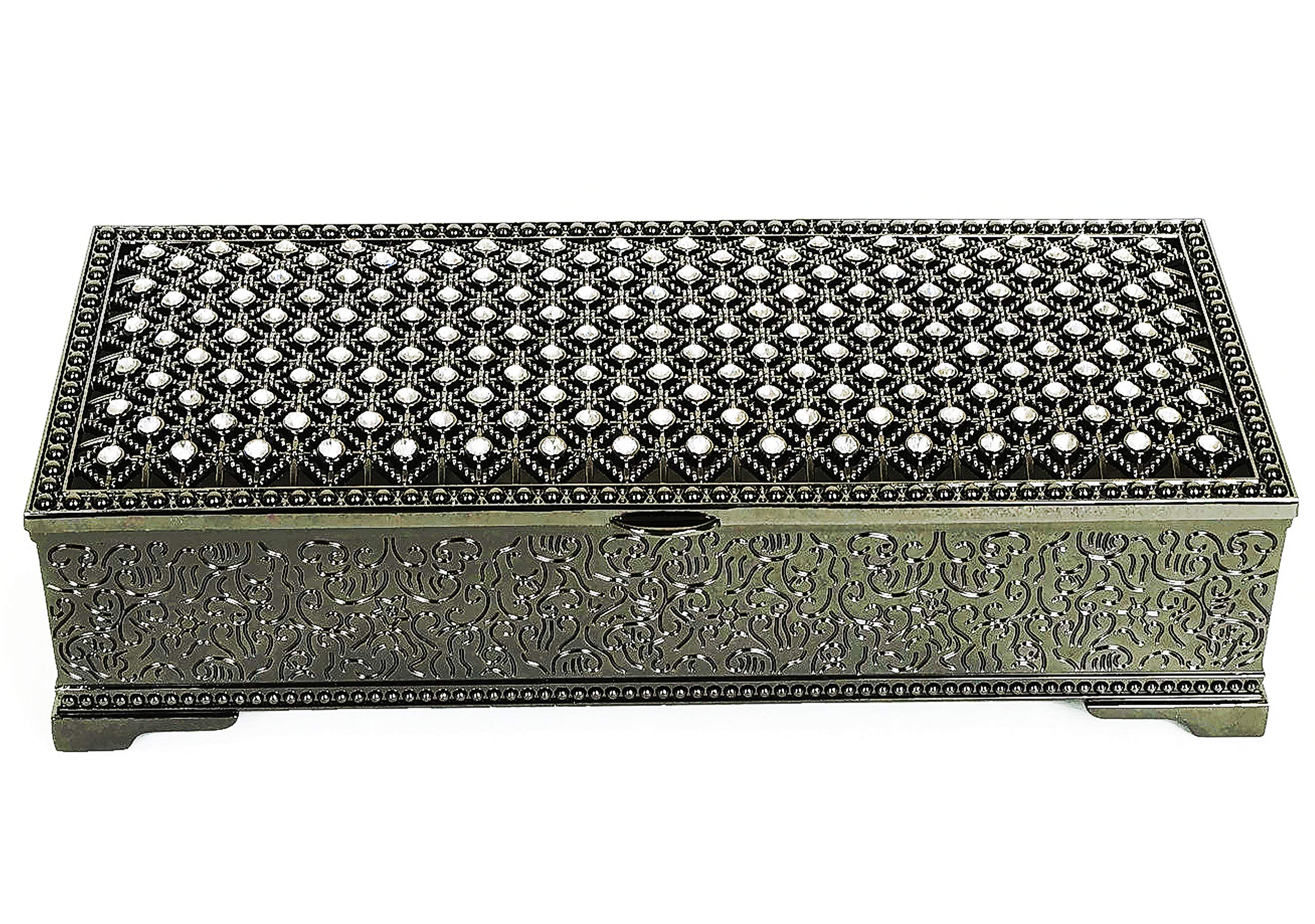 Elegant Black Velvet Jewelry Box for Rings, Necklaces & Trinkets - Perfect for Gift Giving, Wedding Proposals & Jewelry Storage
