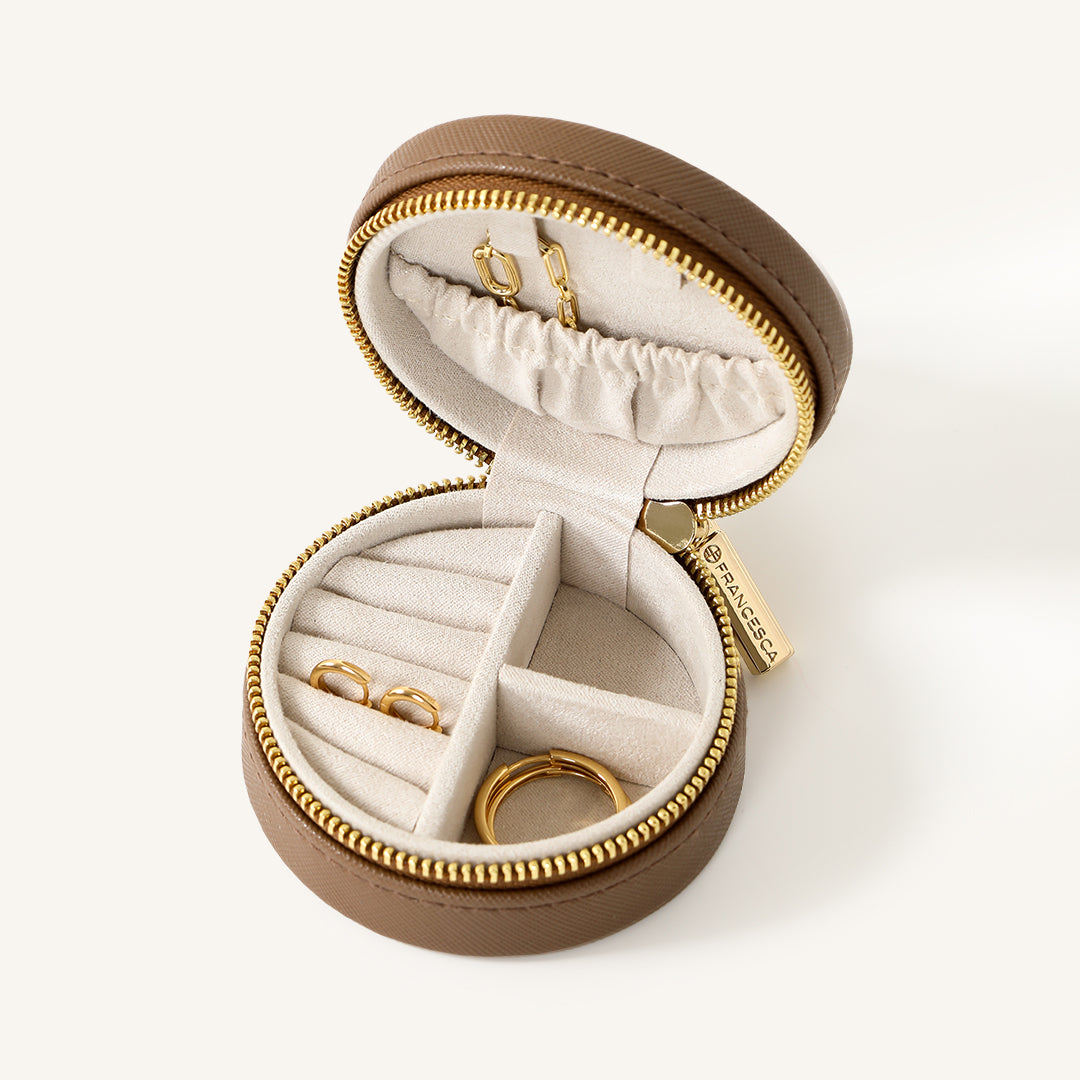 Elegant Sienna Jewelry Box for Women - Premium Wooden Organizer with Mirror & Lock - Perfect for Necklaces, Rings, Earrings Storage - Great Gift for Birthday, Anniversary, Wedding