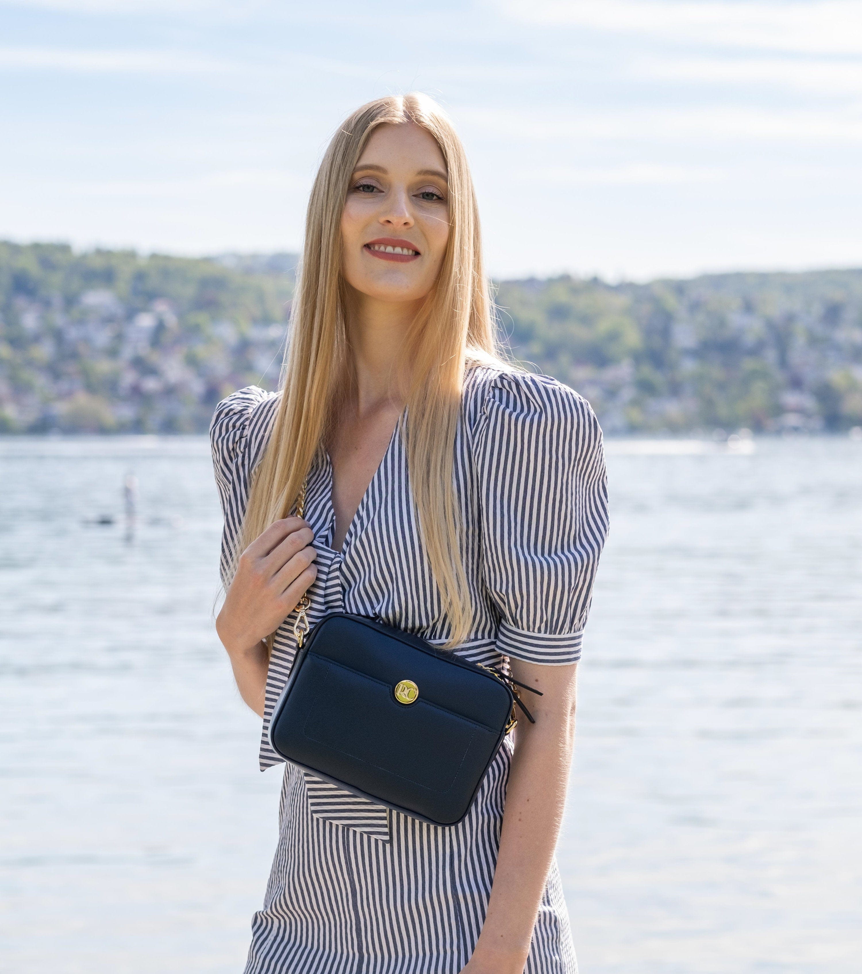 Nomad Vegan Leather Crossbody Bag for Apple Devices | Navy Blue | Perfect for Travel, Work & Everyday Use