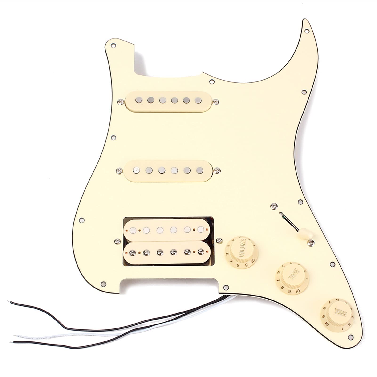 Pre-Wired 3-Ply Pickguard Scratchplate for Stratocaster SSH Guitar - Perfect for DIY Guitar Repair & Customization - Upgrade Your Electric Guitar Tone & Aesthetics