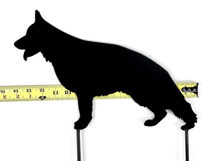 German Shepherd Dog Metal Art Yard Stake - 14