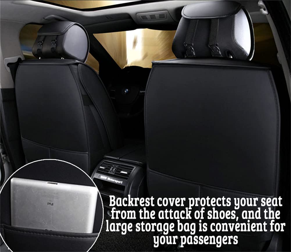 Premium Genuine Leather Car Seat Covers for Lexus RX 350 (2012-2017) - Waterproof, Durable & Airbag-Compatible Seat Protectors (Black/White) - Perfect for Luxury Car Interior Protection & Comfort Enhancement
