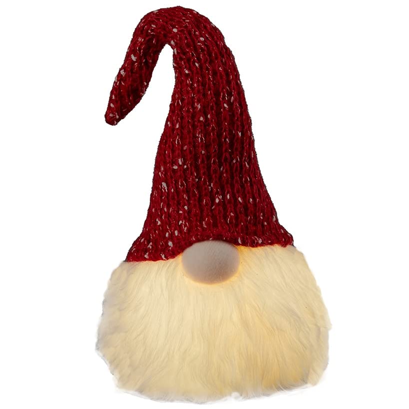 Festive Lighted Christmas Gnome Decor - Red LED Holiday Accent for Home, Yard & Party Decoration