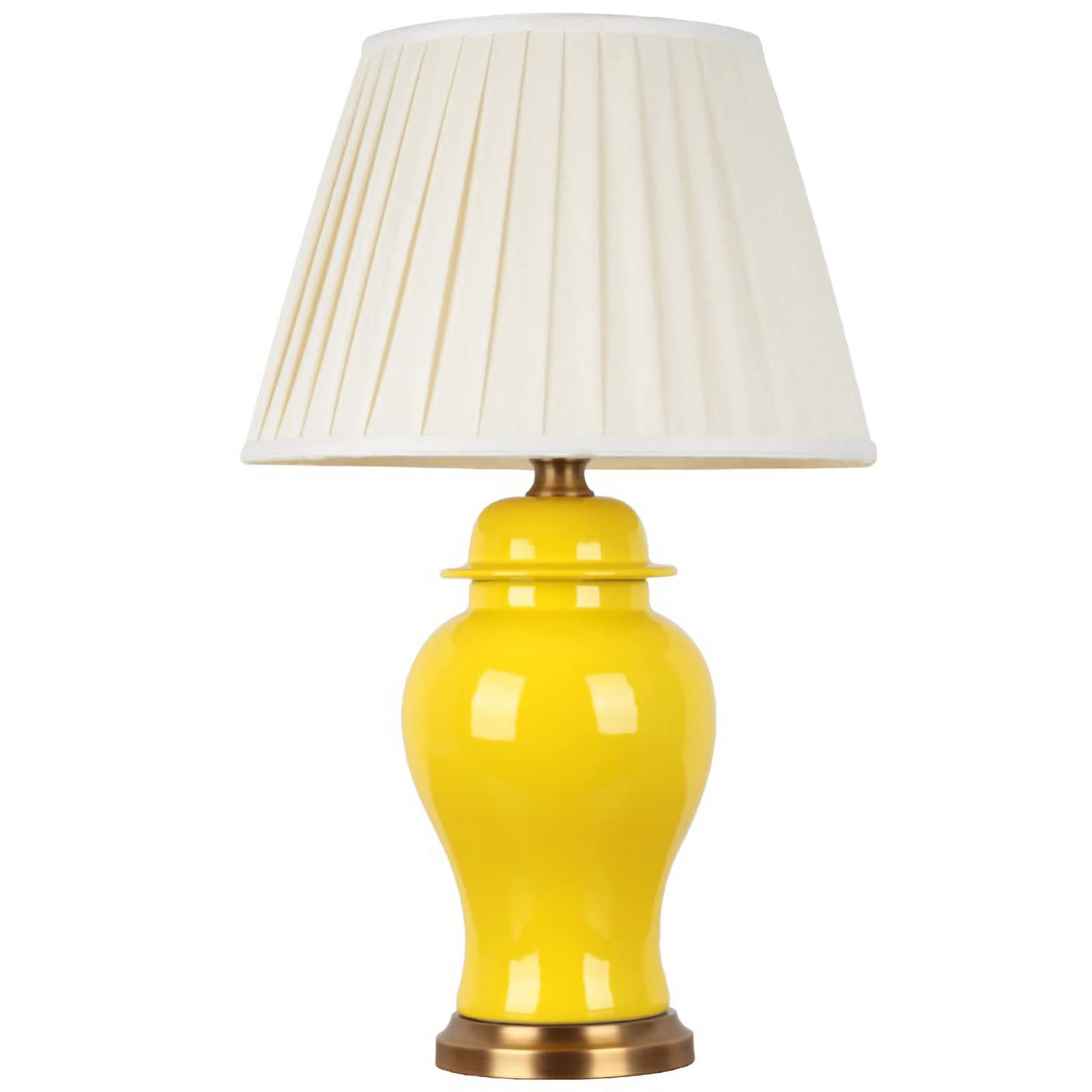 15.7'' Classic Ceramic Table Lamp with Fabric Shade - Chinoiserie Style LED Desk Lamp, Metal Base Cottage Lighting for Bedroom, Living Room & Office (Blue) | Perfect for Nightstands, Reading Nooks & Cozy Home Decor