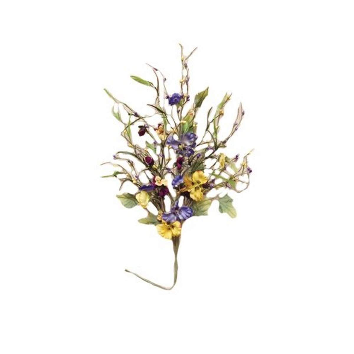 24-Inch CWI Gifts Mixed Pansy Spray - Beautiful Artificial Flower Arrangement for Home Decor, Wedding Centerpieces & Party Decorations
