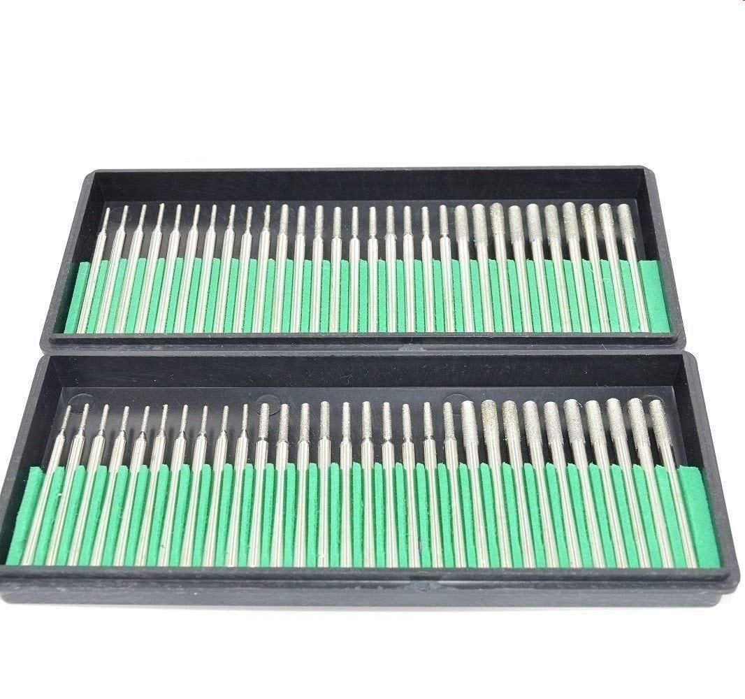 60 Pcs Diamond Drill Bits Set - 1mm 2mm 3mm Mixed Sizes for Jewelry Making, Lapidary, Sea Glass & Shell Crafting - Perfect for DIY Gemstone, Glass, Ceramic Drilling Projects