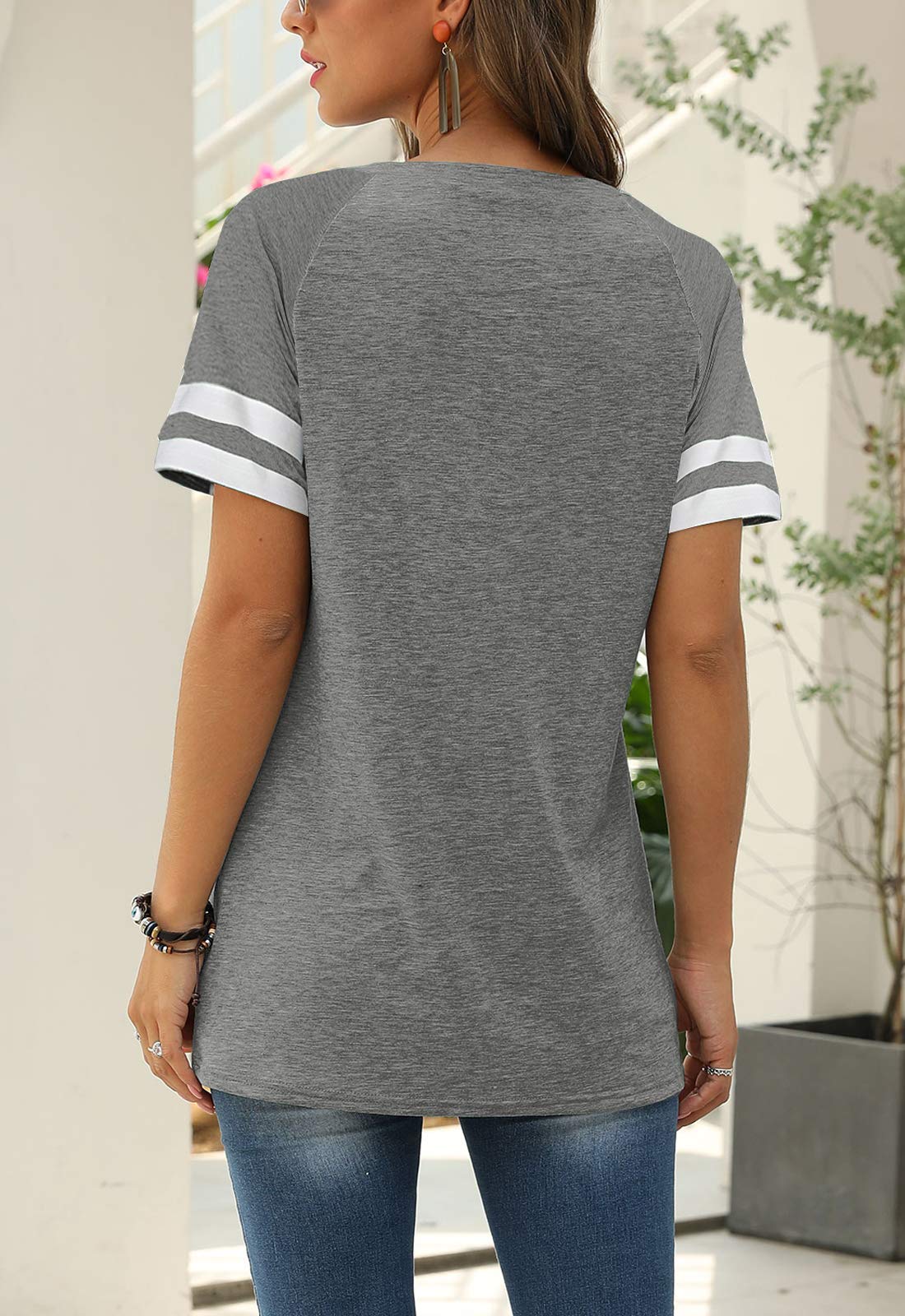 Adibosy Women's Summer Casual Short Sleeve Striped Tunic Top - Crew Neck Tee Shirt Blouse for Women | Perfect for Beach, Vacation & Everyday Wear