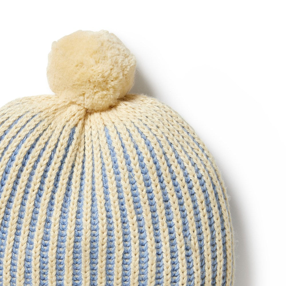 Cozy Dew Knitted Ribbed Beanie for Men & Women - Winter Warm Fleece Lined Hat for Outdoor Activities, Skiing, and Hiking