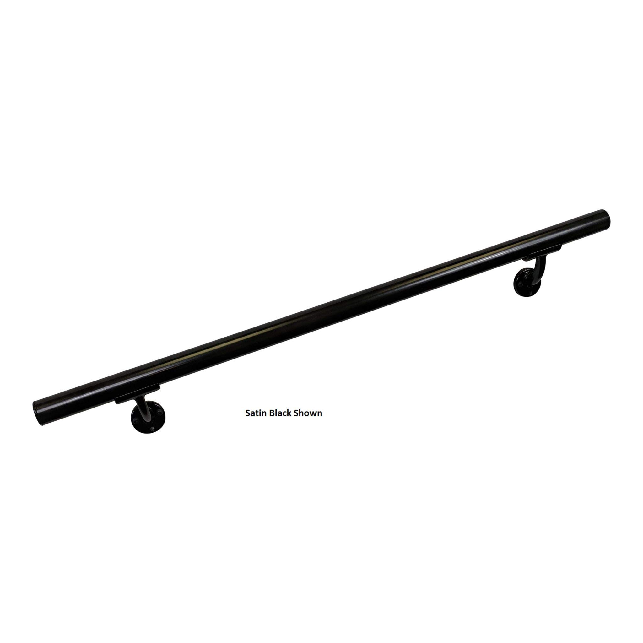 OHR 12' White Handrail Section with Mounts - Durable Stair Handrail Made in USA - Easy Installation for Indoor/Outdoor Stairs, Porch & Deck - Perfect for Home Safety & ADA Compliance