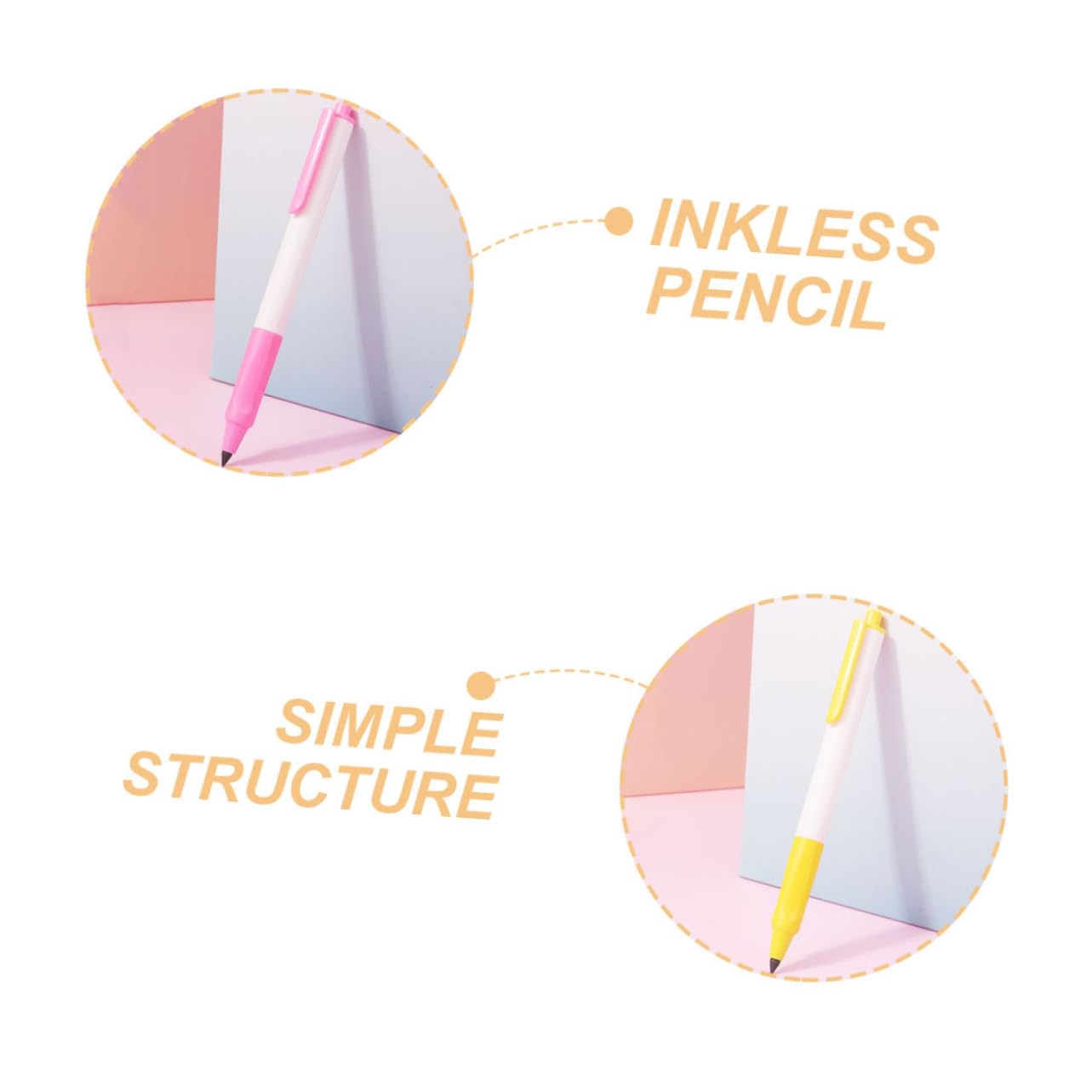 24 Pack Eternal Pencils - No Sharpening Everlasting Drafting Pencils by Cabilock | Perfect for Sketching, Writing & Office Use