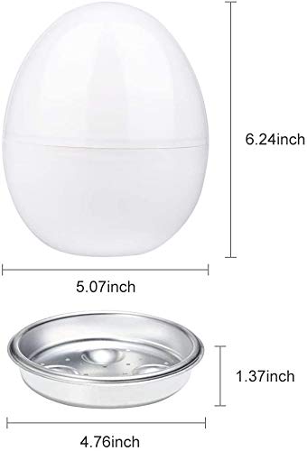 Microwave Egg Cooker - BPA-Free Plastic Egg Poacher for Soft, Medium, or Hard Boiled Eggs - Cooks Up to 4 Eggs in 8 Minutes - Perfect for Breakfast Meal Prep, Keto Diet & Quick Healthy Snacks