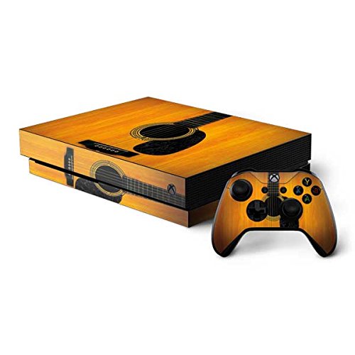 Skinit Custom Gaming Skin Decal for Xbox One X Console & Controller Bundle - Wood Guitar Design | Protective Cover for Gaming Accessories & Personalized Decor