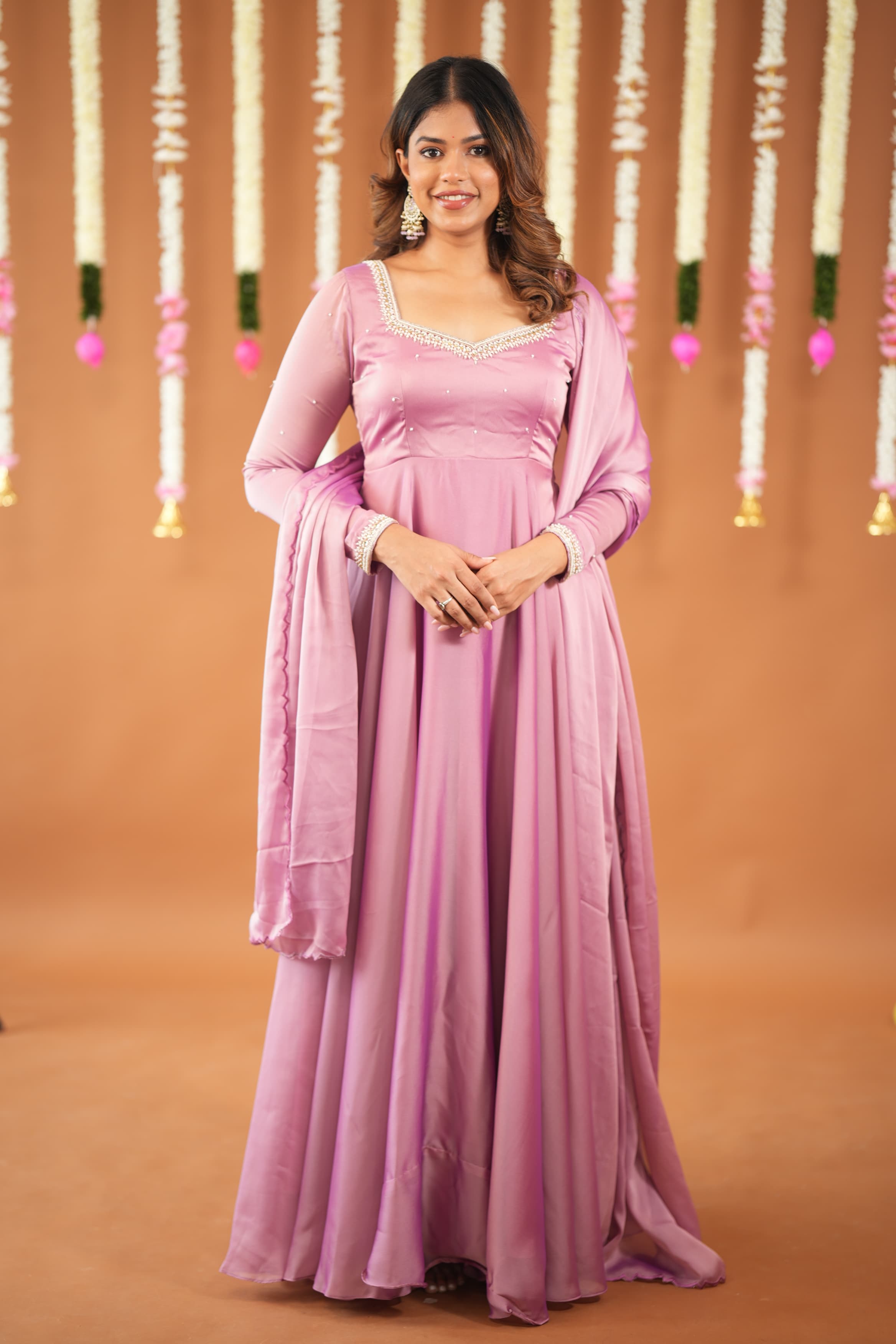 DD616 Dhivya Premium Designer Anarkali Dress - Elegant Indian Ethnic Wear for Women | Perfect for Weddings, Parties & Festive Occasions