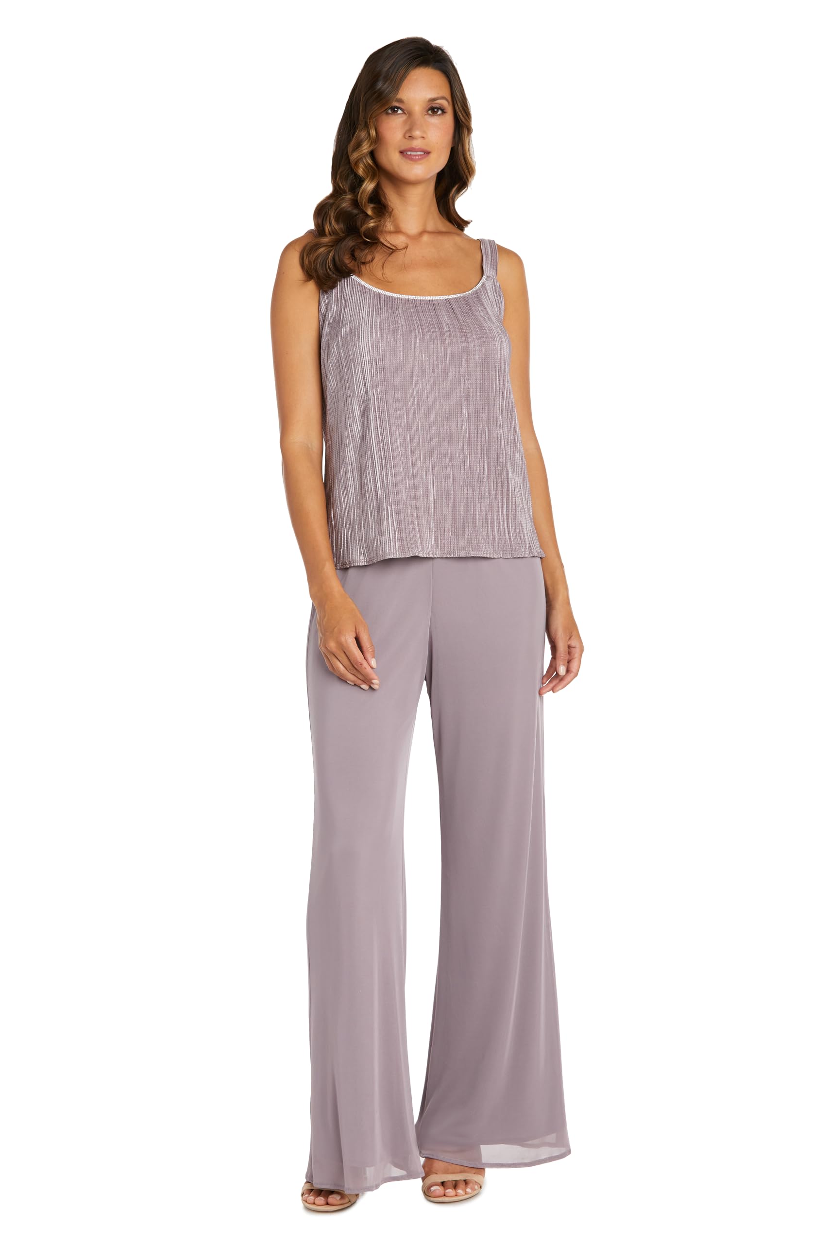 R&M Richards Women's 3-Piece Pleated Pant Suit Set - Formal Office Wear & Business Attire for Professional Women