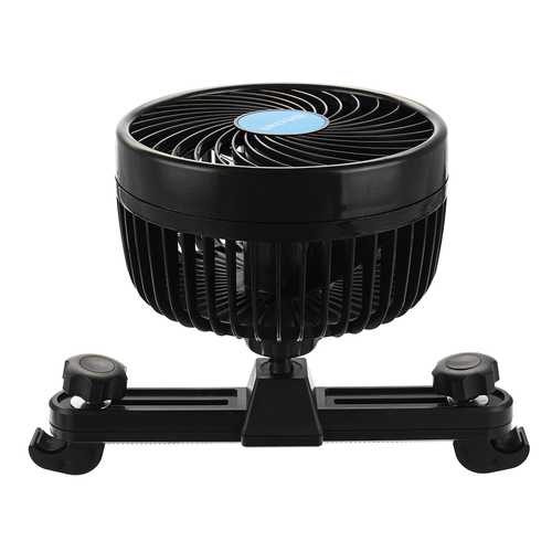 12V 6-Inch Car Headrest Cooling Fan with 360° Rotation - Adjustable Rear Seat Ventilation for Summer Comfort - Perfect for Road Trips & Long Drives